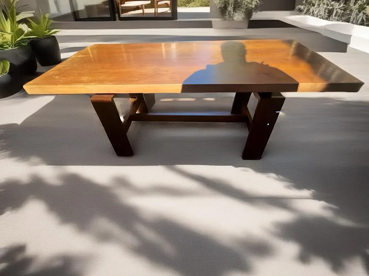 Model 611 walnut dining table by Silvio Coppola for Bernini, 1980s 1