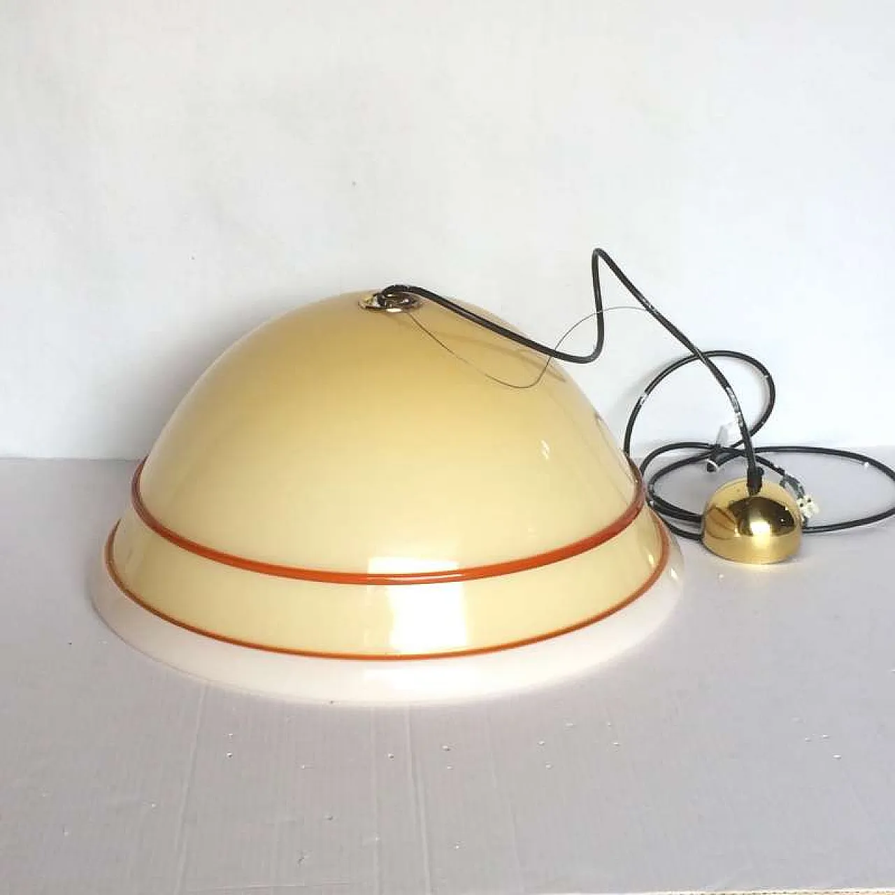 MURANO DUE lampada a sospensione in vetro di Murano, anni '80 1