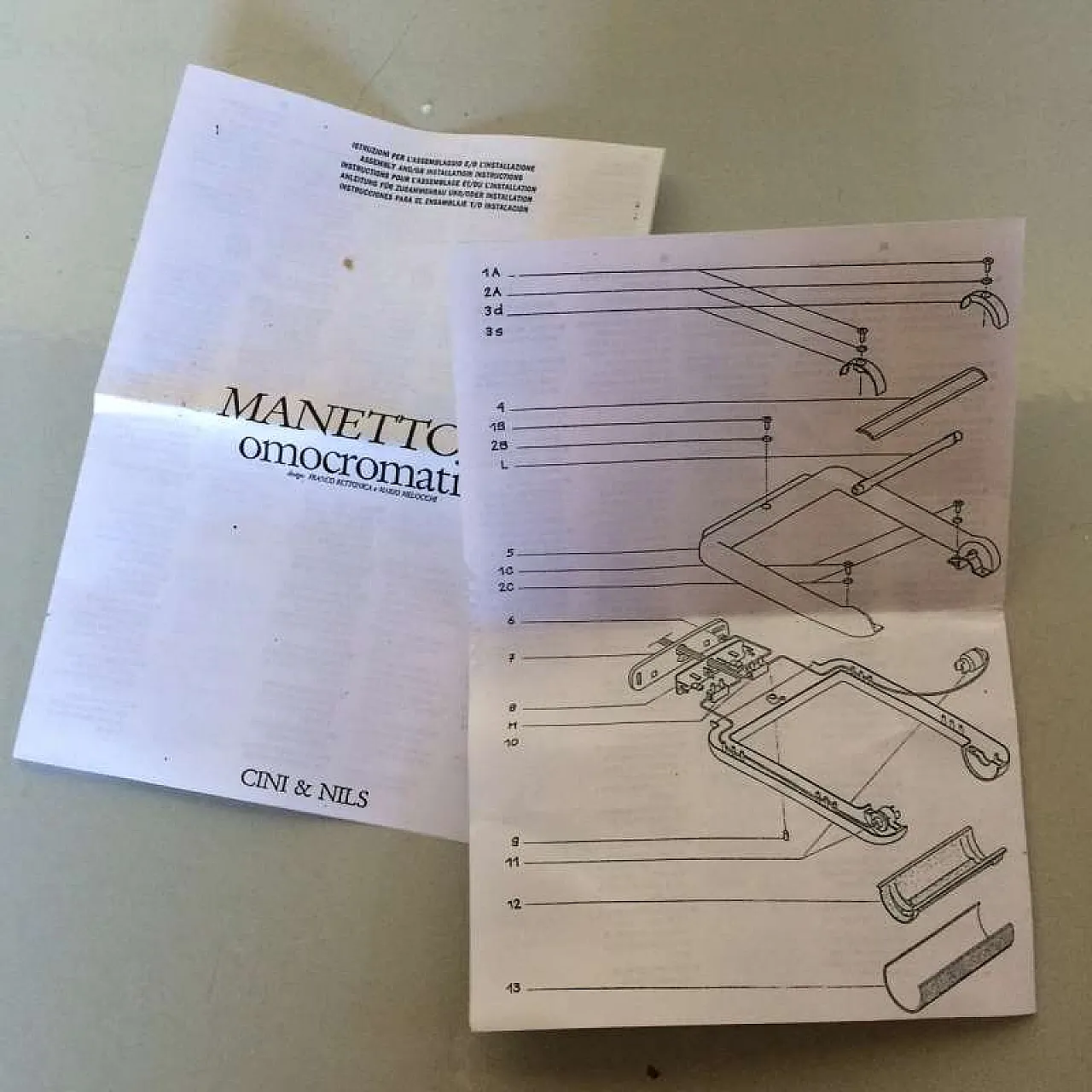 n.2 applique CINI & NILS Manettone design Bettonica e Melocchi 6