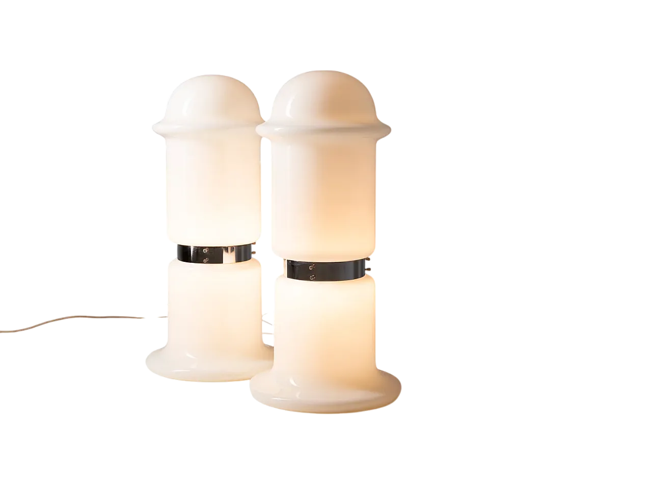 Lampada da terra in vetro pieno di Karel Volf, fine '900 10