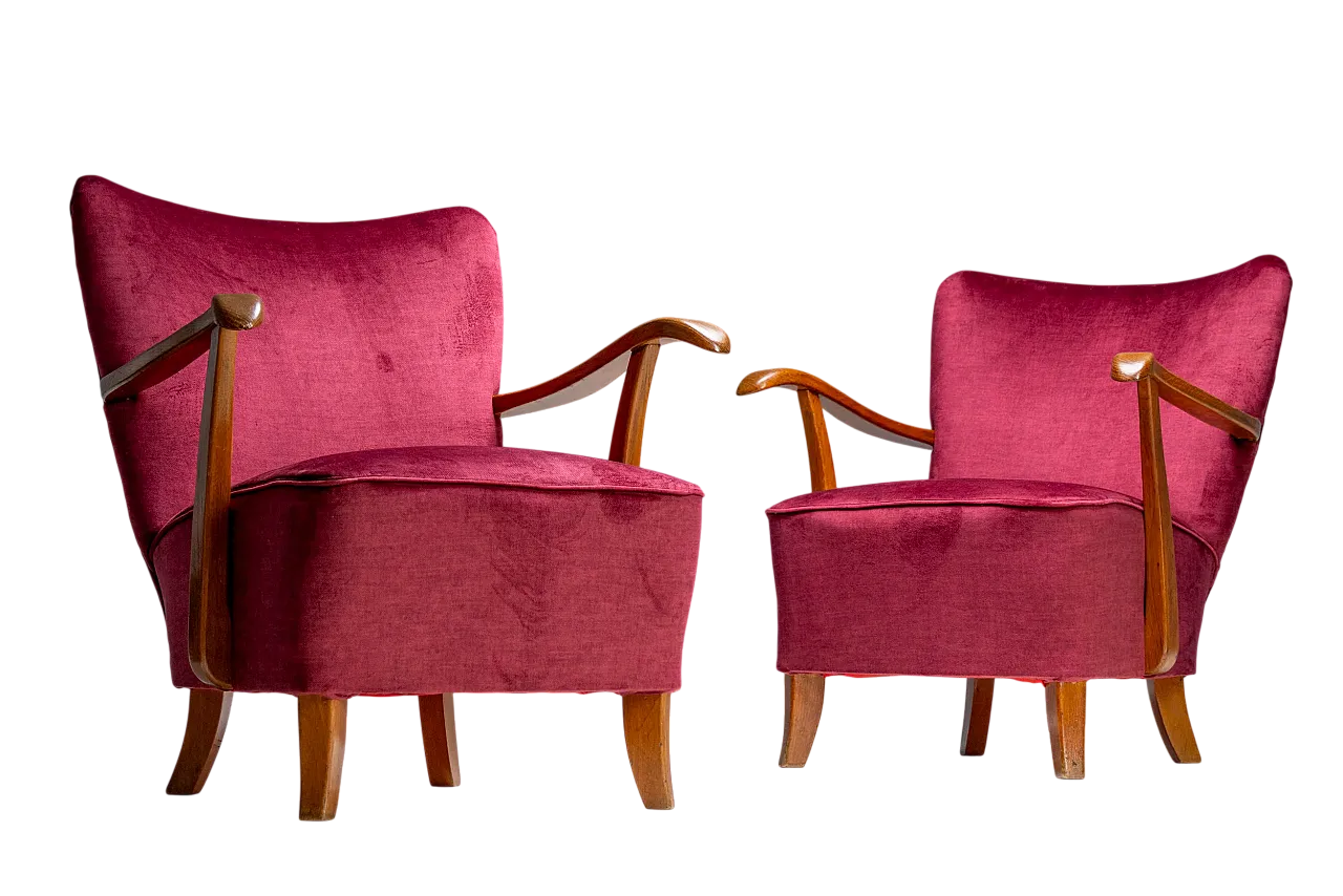 Coppia di poltrone Art Déco, anni '30 9