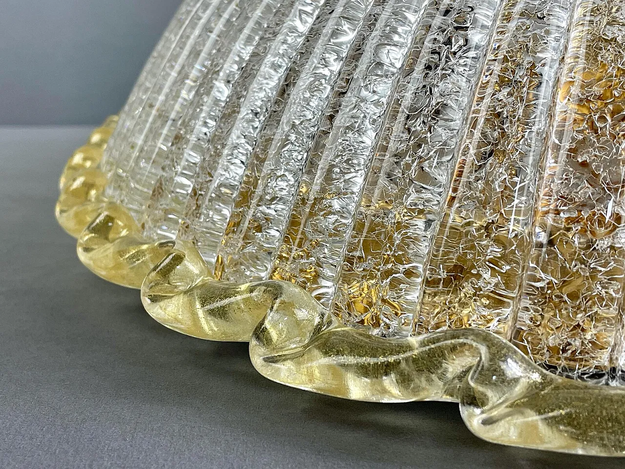 Plafoniera XL in vetro artistico di Murano, anni '90 2