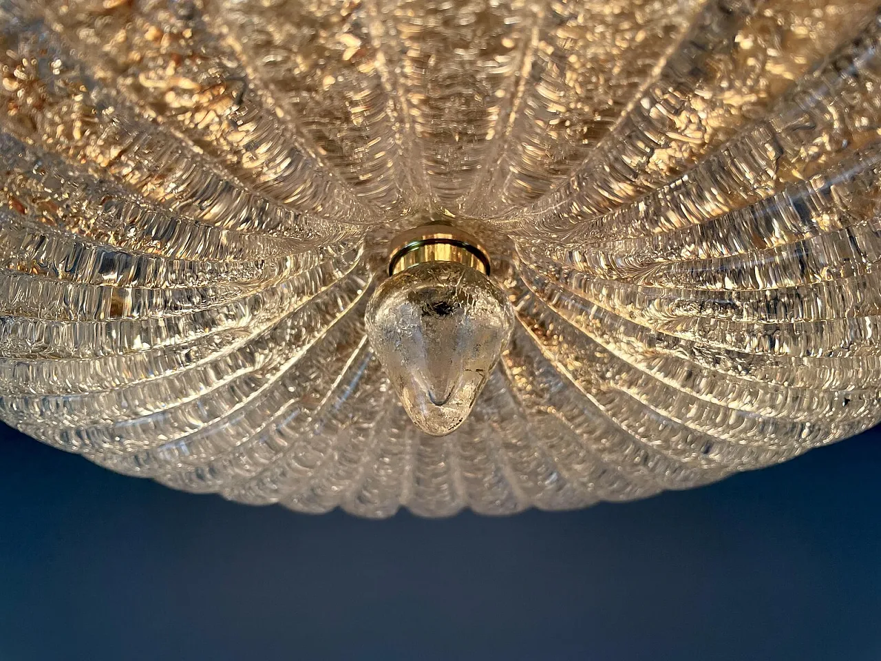 Plafoniera XL in vetro artistico di Murano, anni '90 5