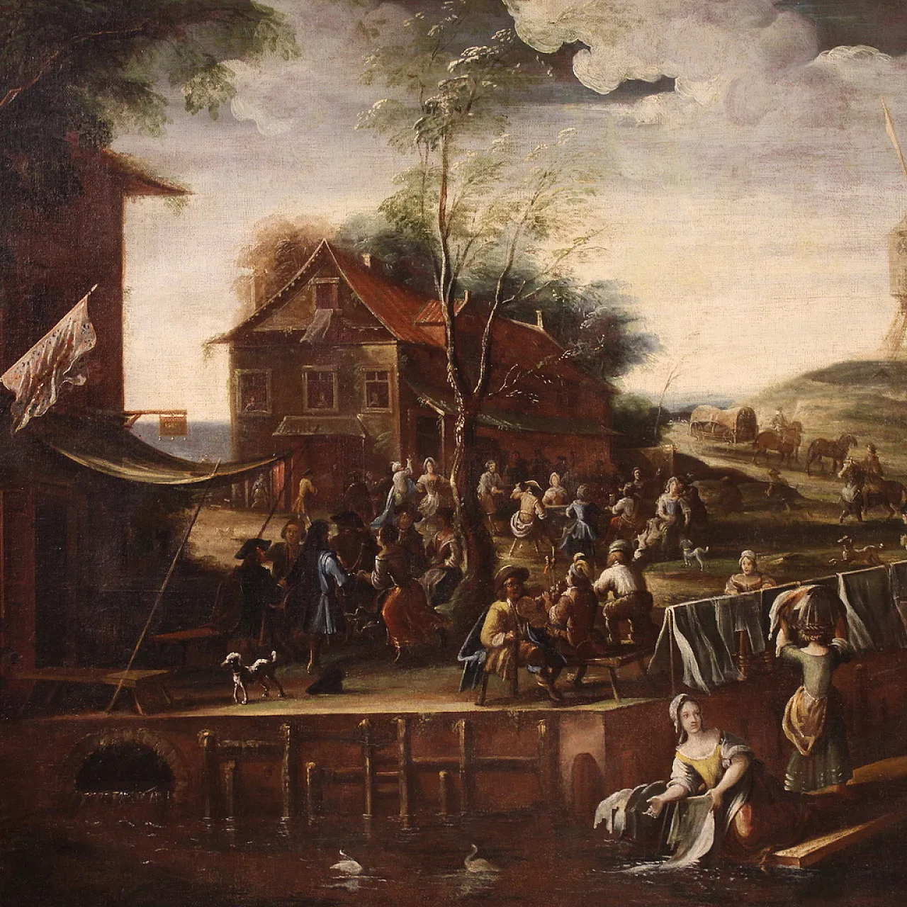 Flemish landscape painting, 17th century 2
