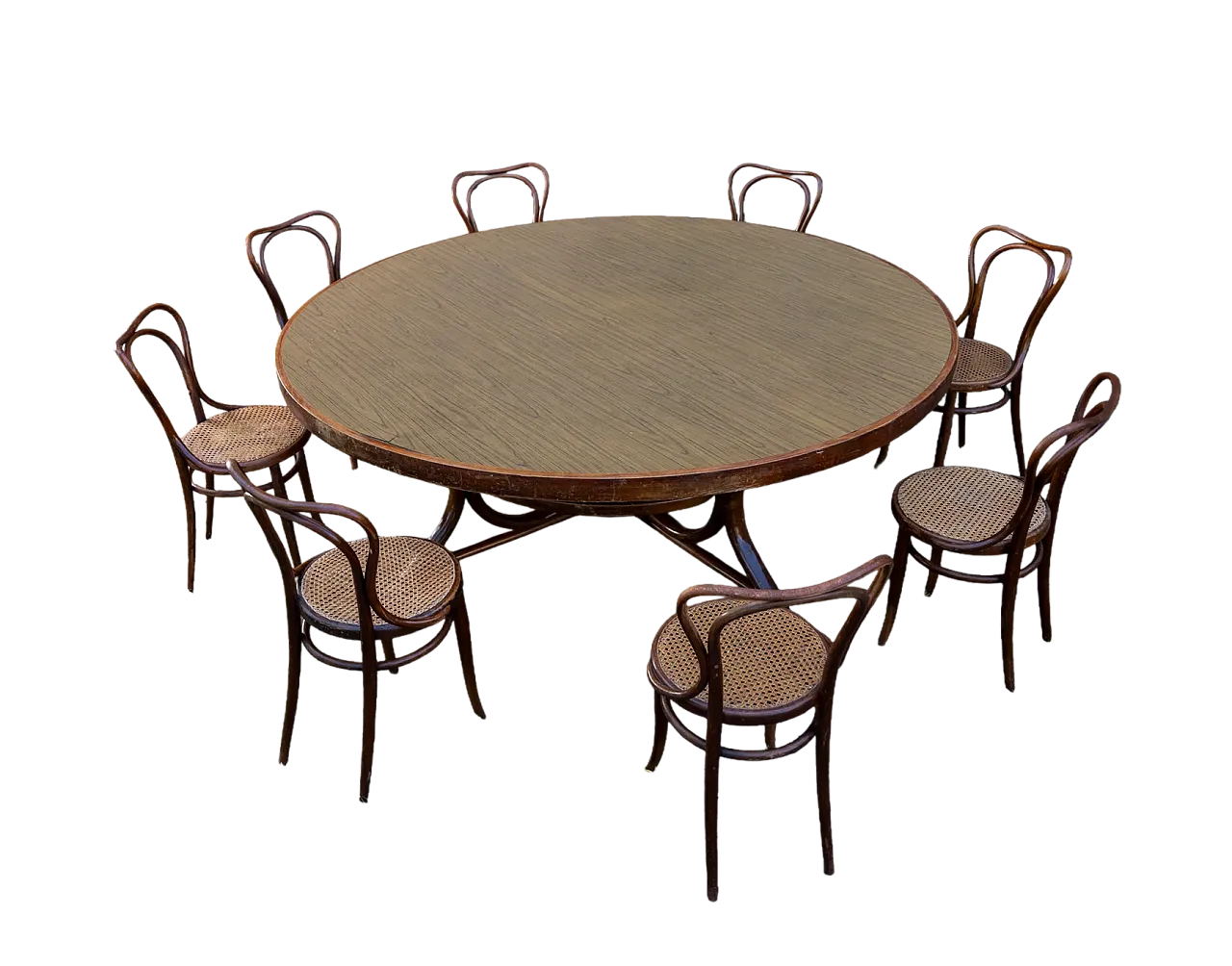 Tavolo con 8 sedie di Thonet o J. & J. Kohn, primo '900 1