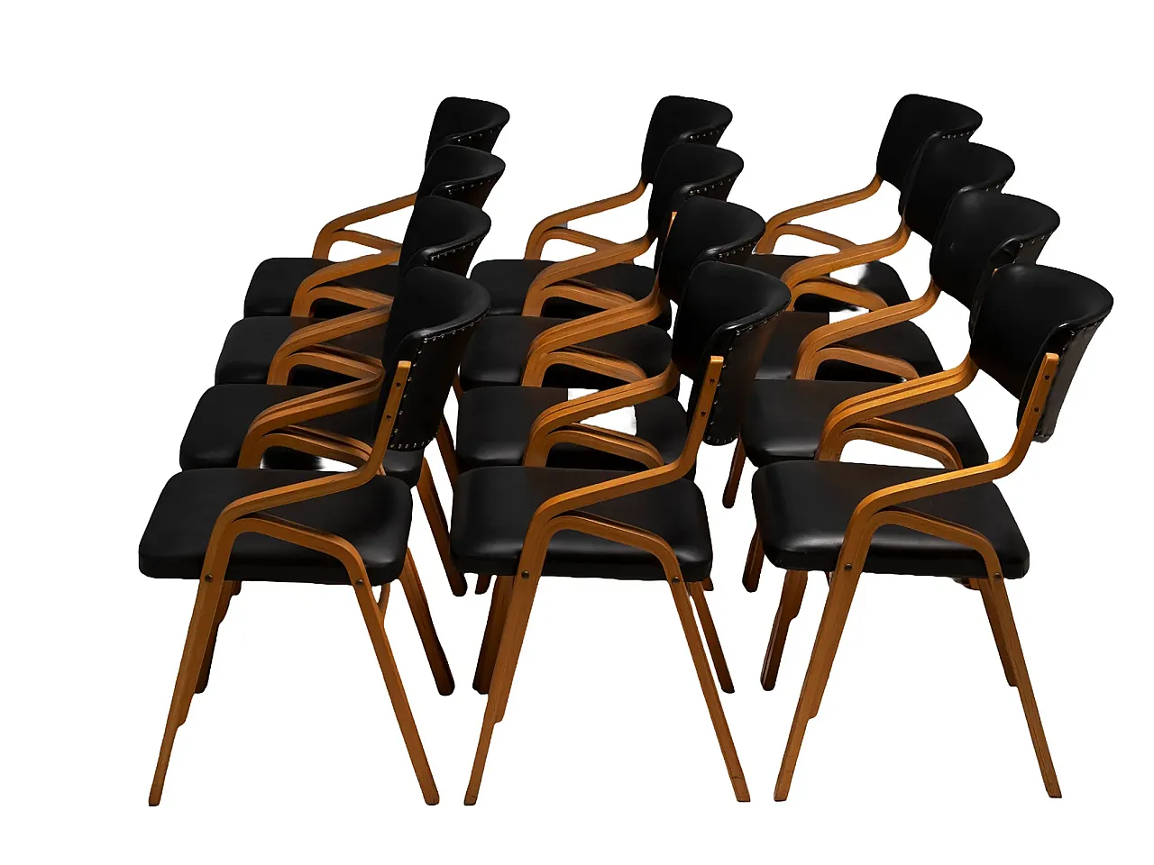 12 Chairs by Ludvík Volák, late 20th century 1