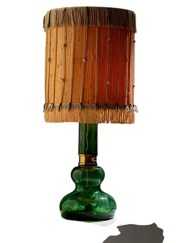 Lampada da tavolo in vetro di Karl Wiedmann, anni '30