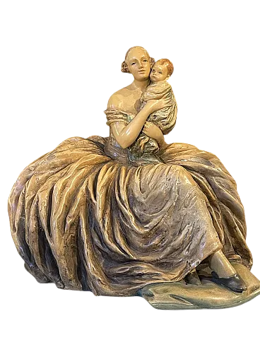 Mamma con bambino di Guido Cacciapuoti in ceramica, '900