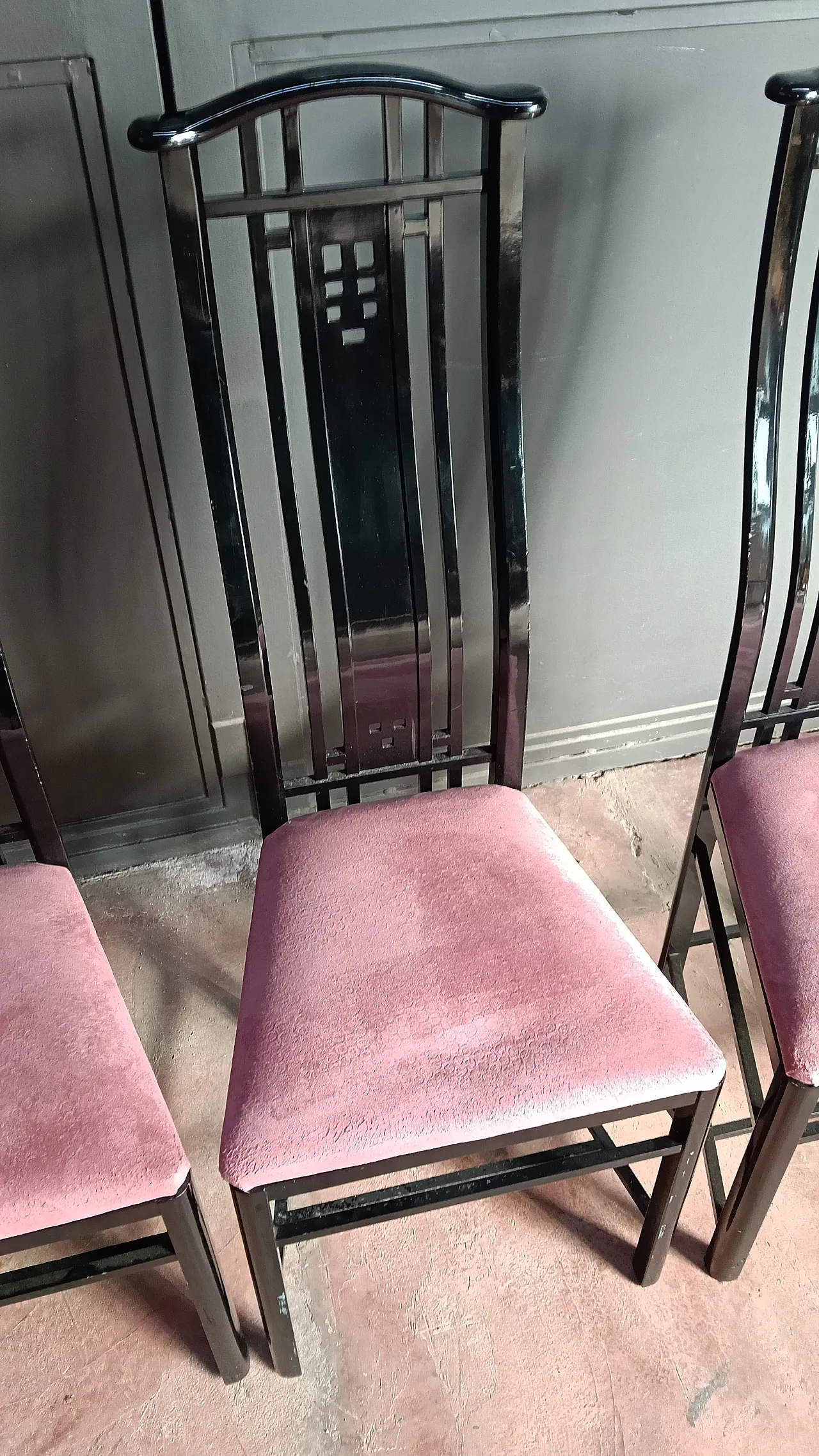 4 chairs by Giorgetti Meda, 80s 5