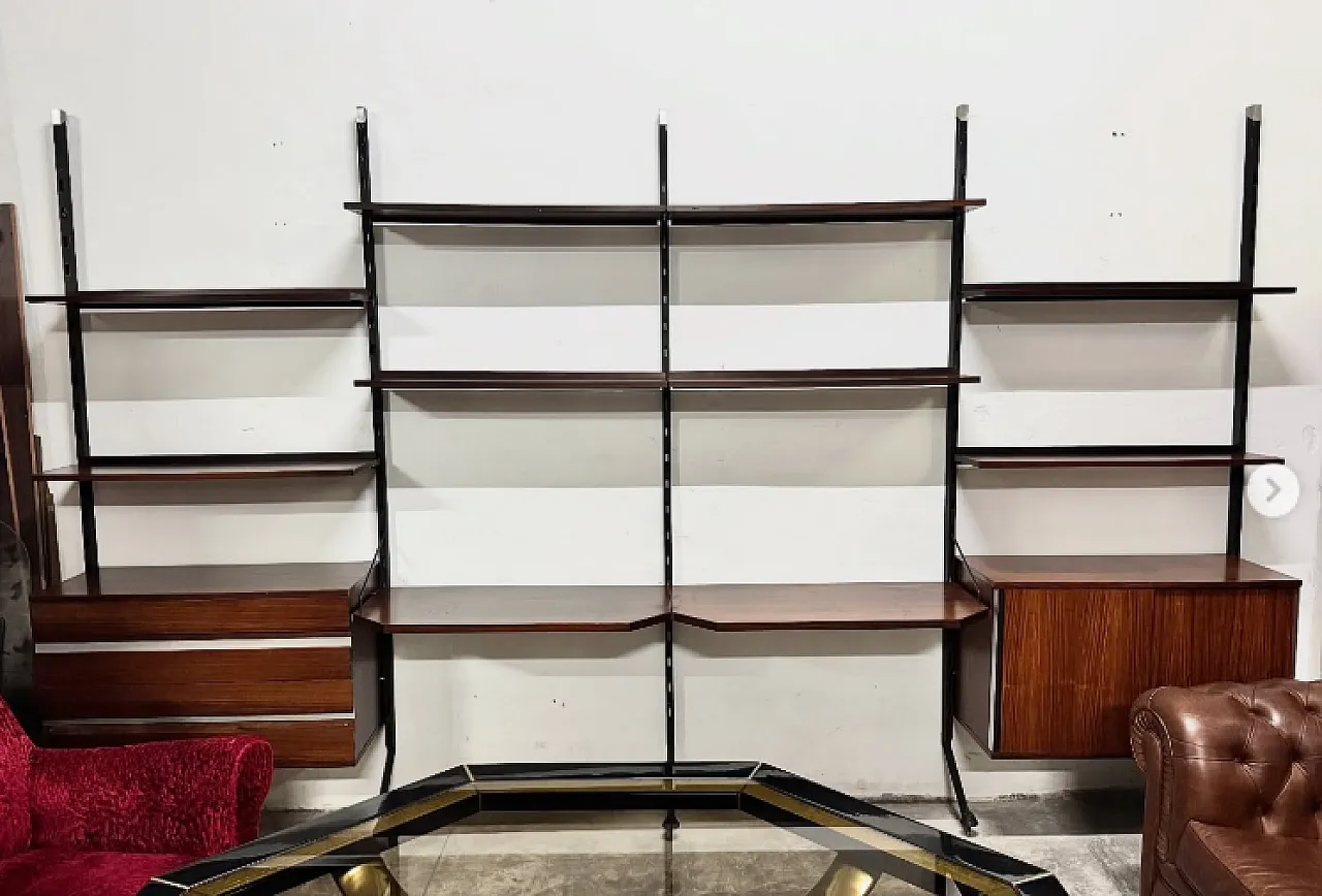 Libreria modulare a parete di Ico Parisi per MIM, anni ’60 1