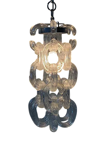 Lampadario Murano C-Module attribuito ad Aureliano Toso, '900