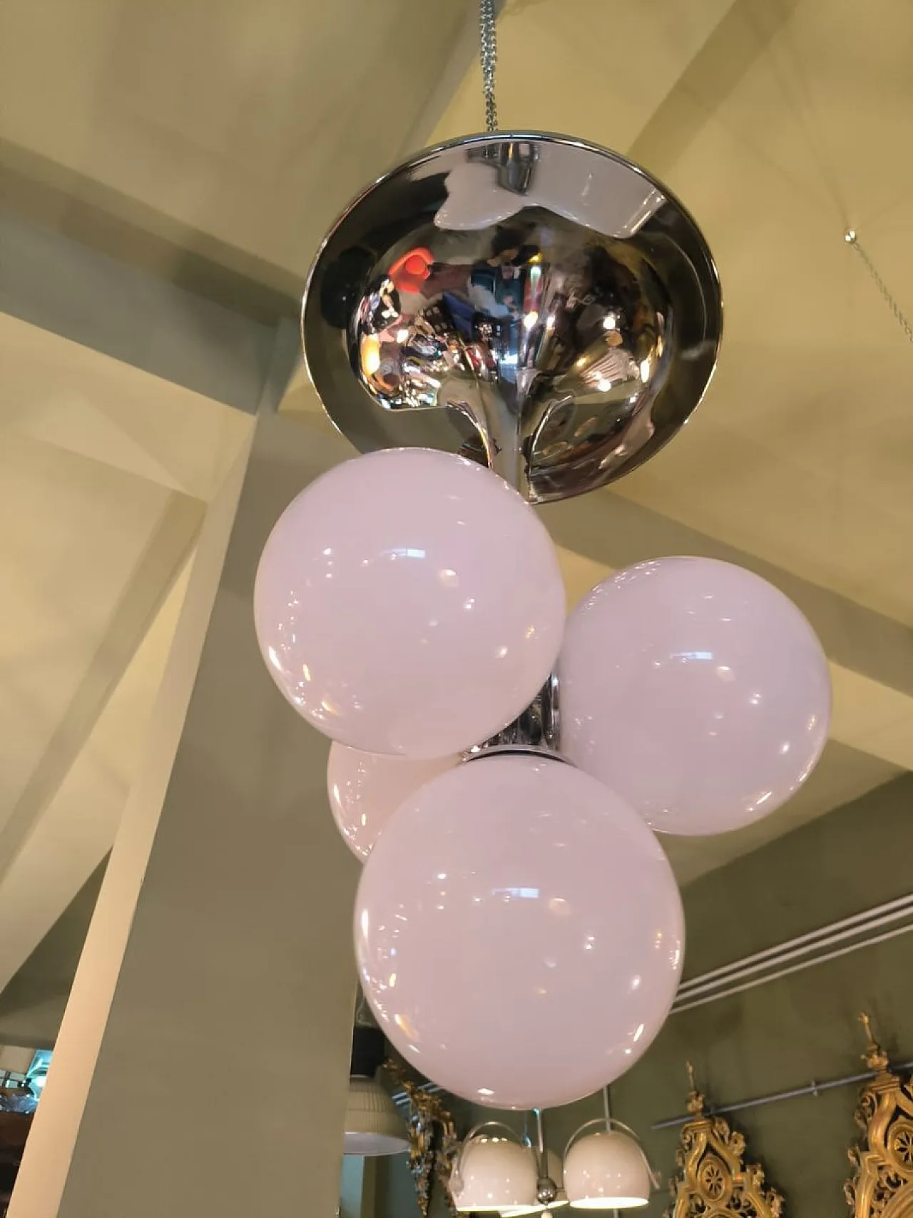 Lampada da soffitto Space Age con sfere, anni '70 2