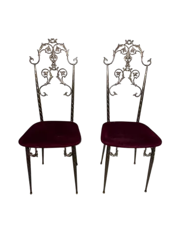 Coppia sedie chiavarine, anni '50