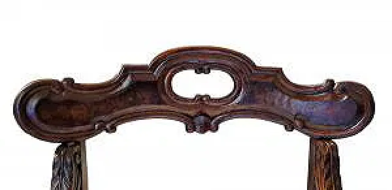 4 Genoese walnut armchairs, 19th century 4