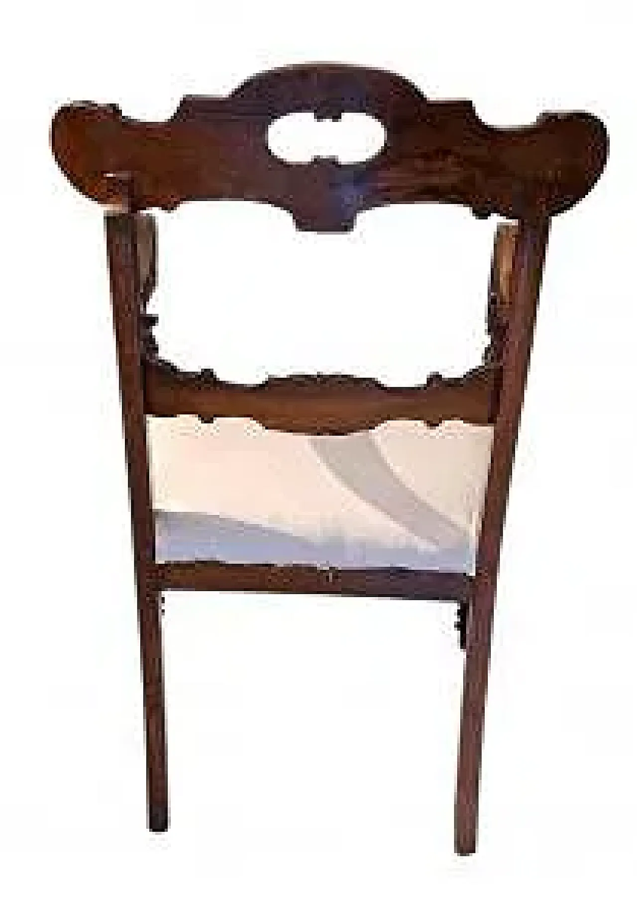 4 Genoese walnut armchairs, 19th century 5