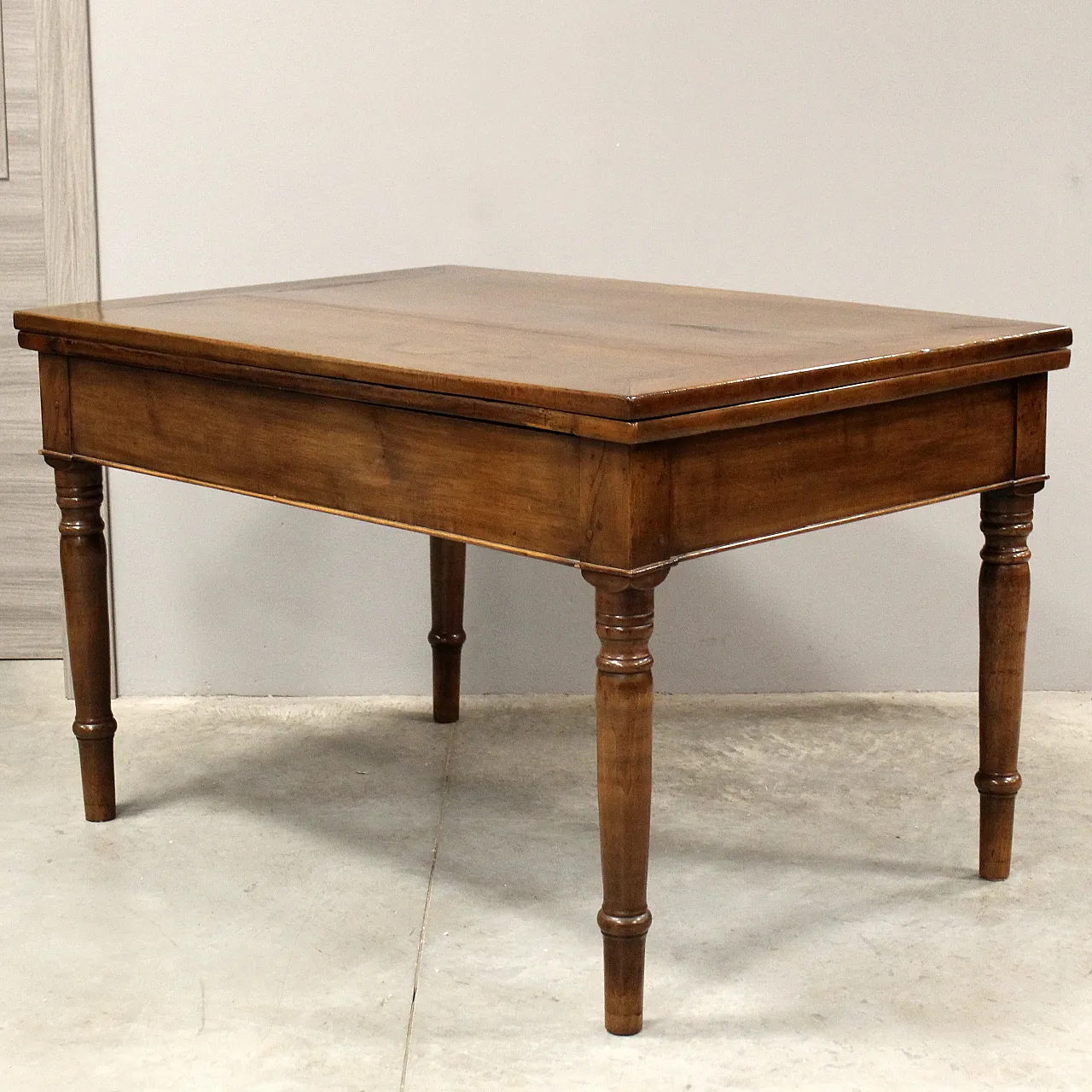 Tavolo a libro Carlo X in noce '800 Italia 1