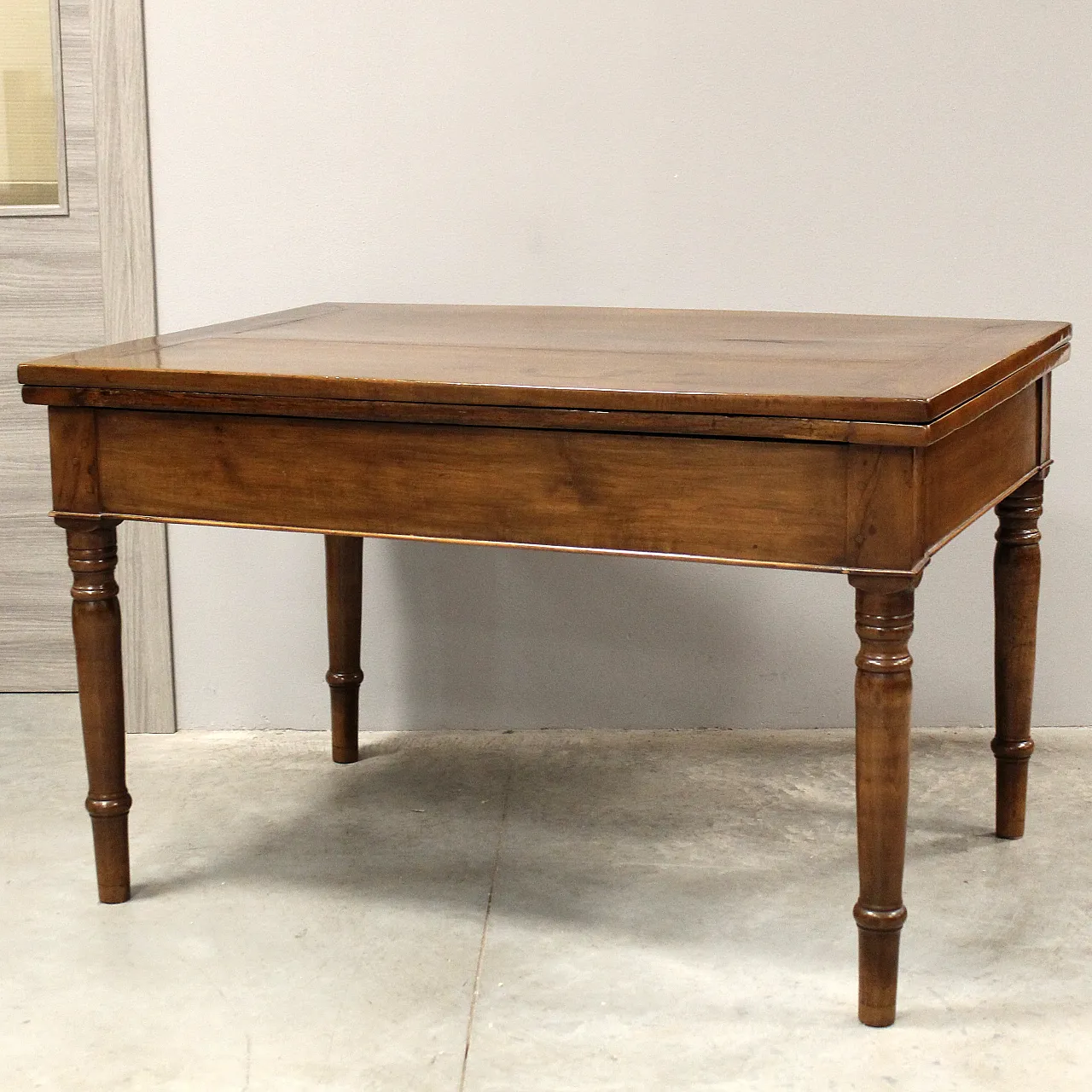 Tavolo a libro Carlo X in noce '800 Italia 3