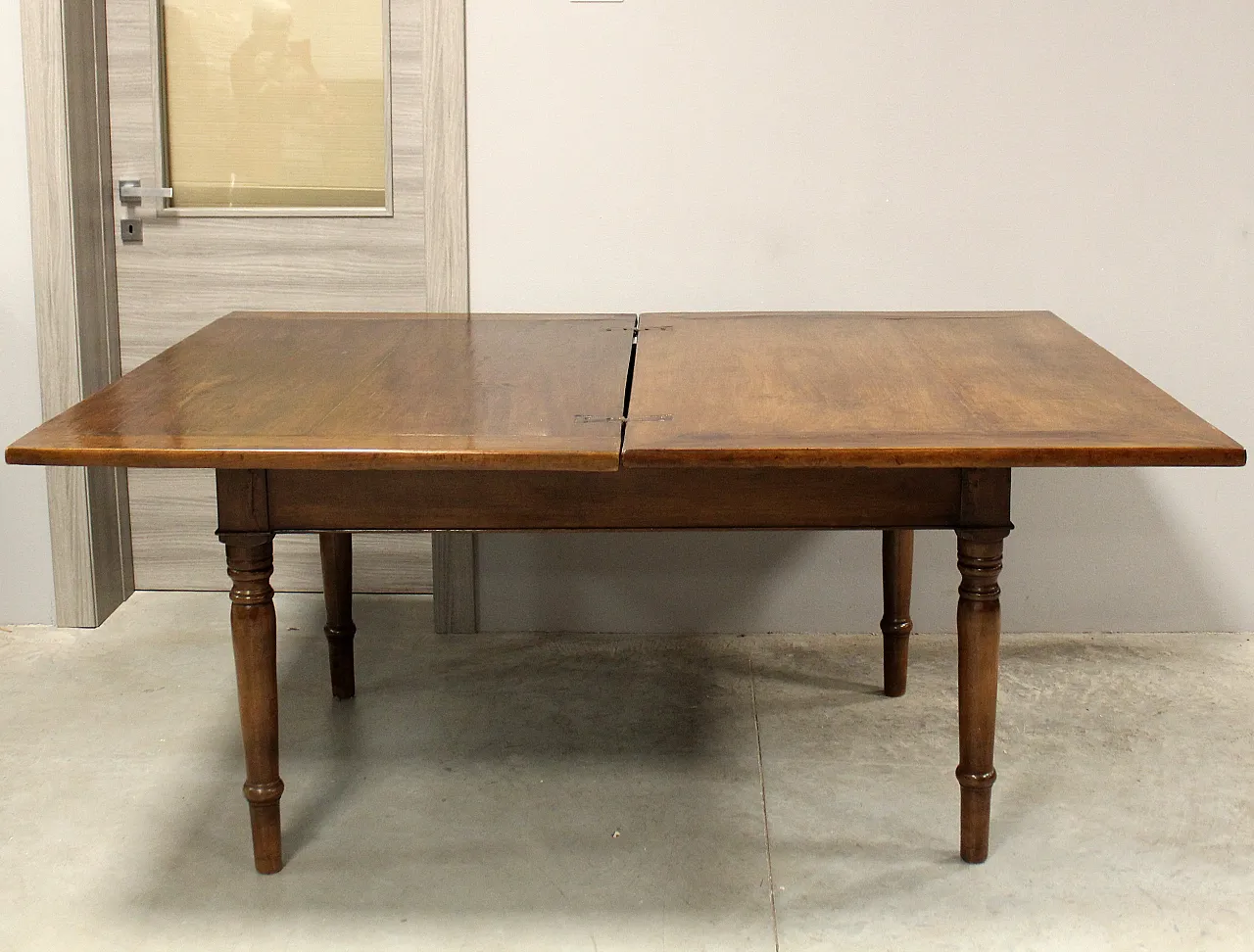 Tavolo a libro Carlo X in noce '800 Italia 7