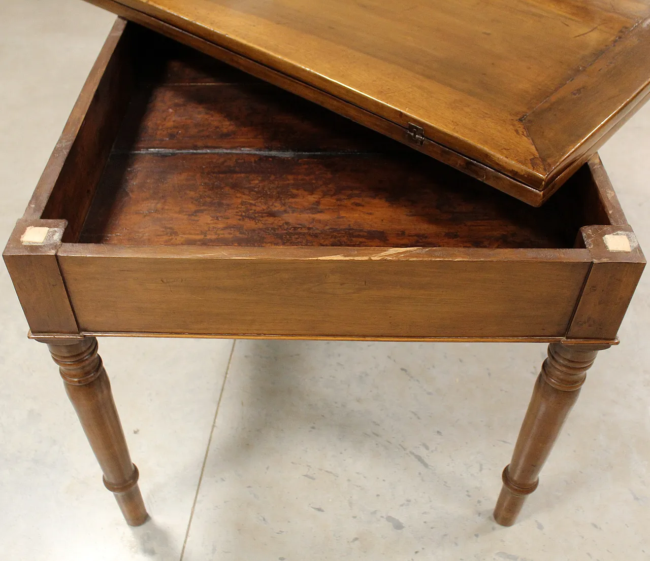 Tavolo a libro Carlo X in noce '800 Italia 11