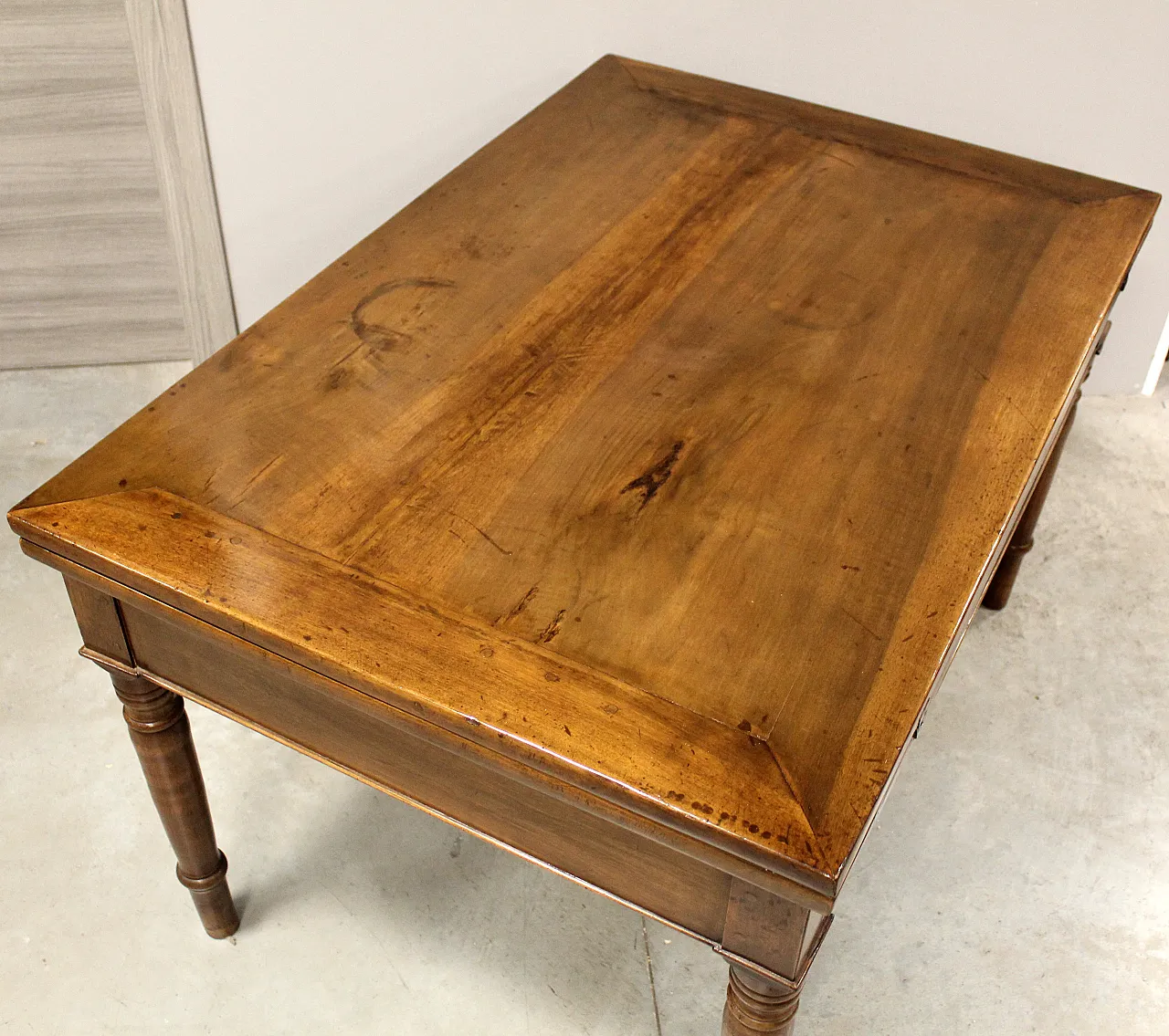 Tavolo a libro Carlo X in noce '800 Italia 13