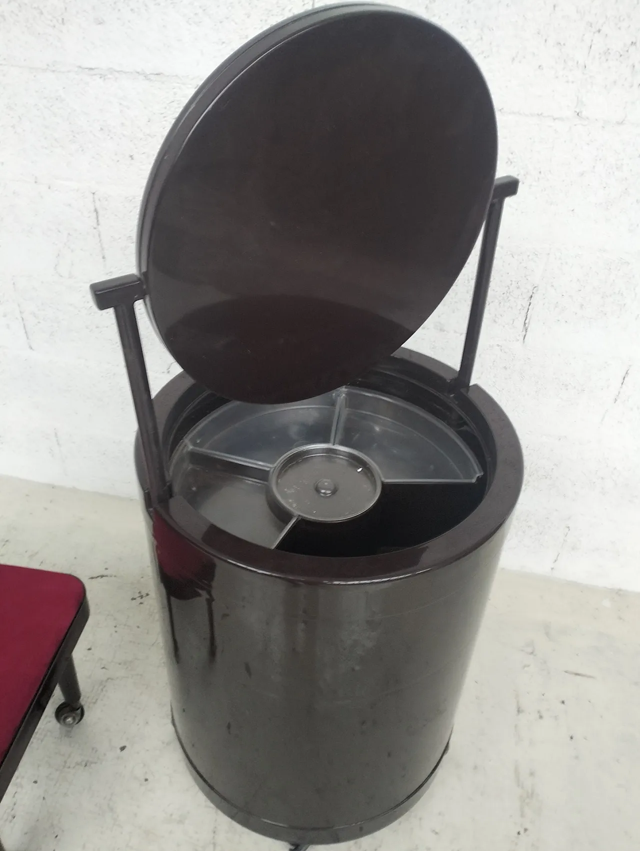 Silvi red Vanity table on wheels by Studio Kastilia, 1970s 12