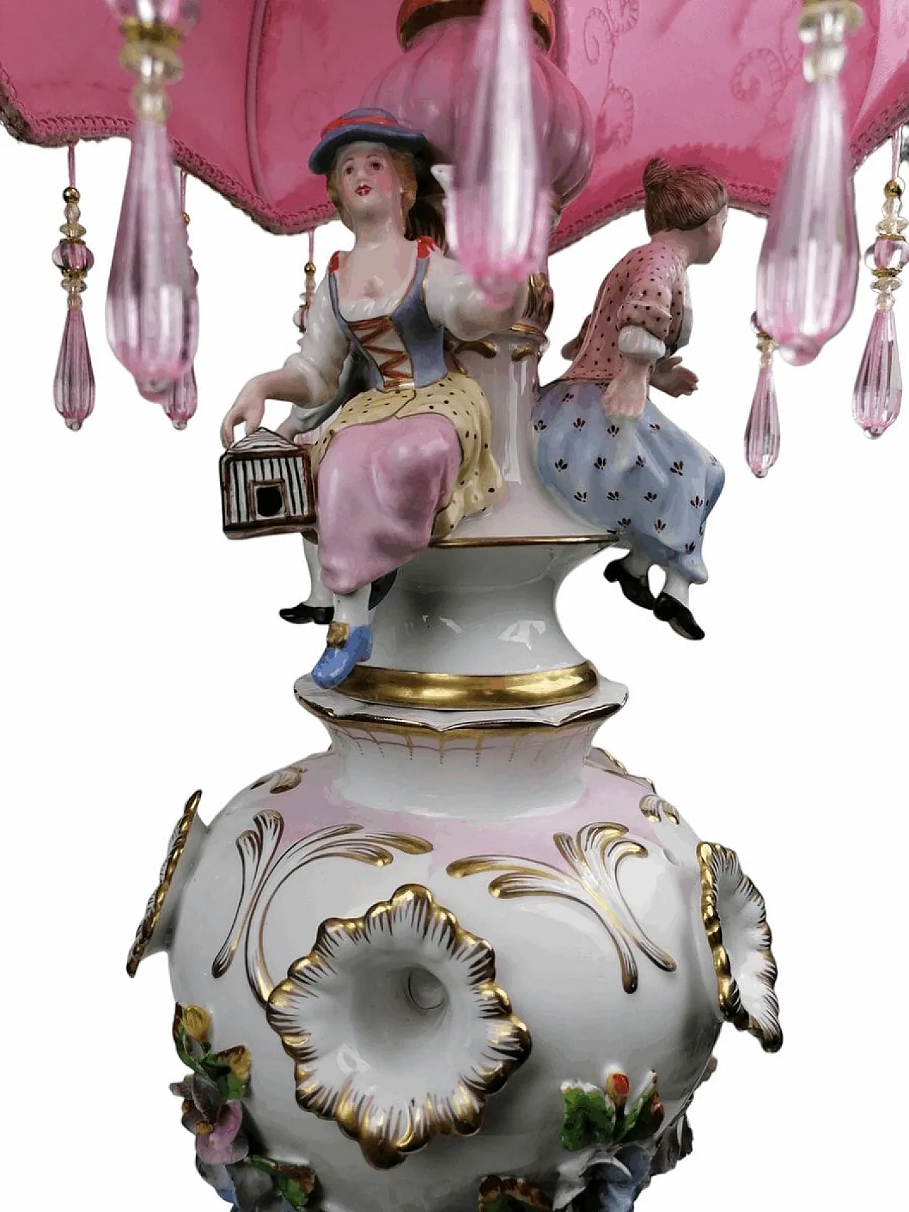 Lampada da tavolo in ceramica di Meissen, XIX secolo 3