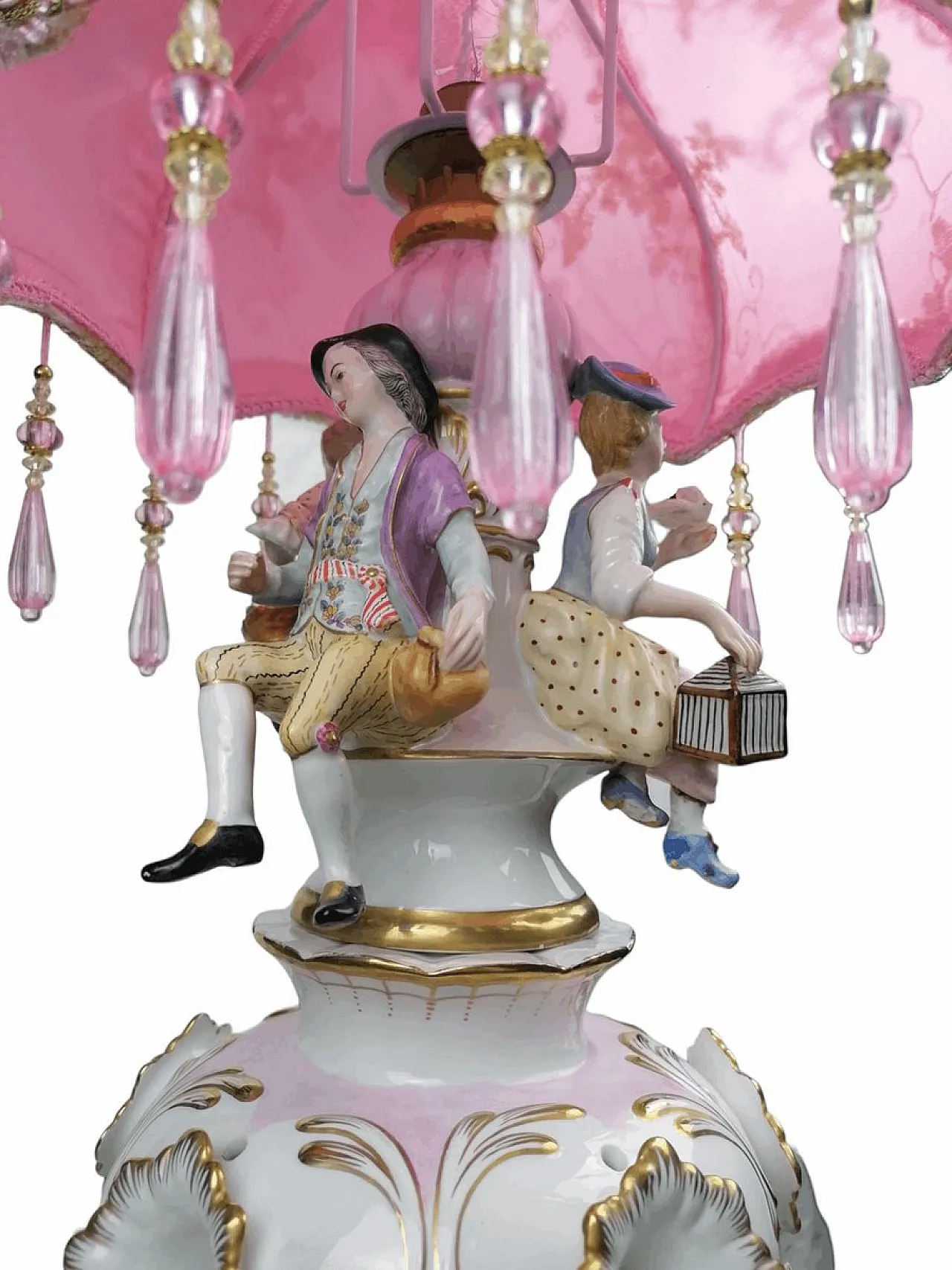 Lampada da tavolo in ceramica di Meissen, XIX secolo 4