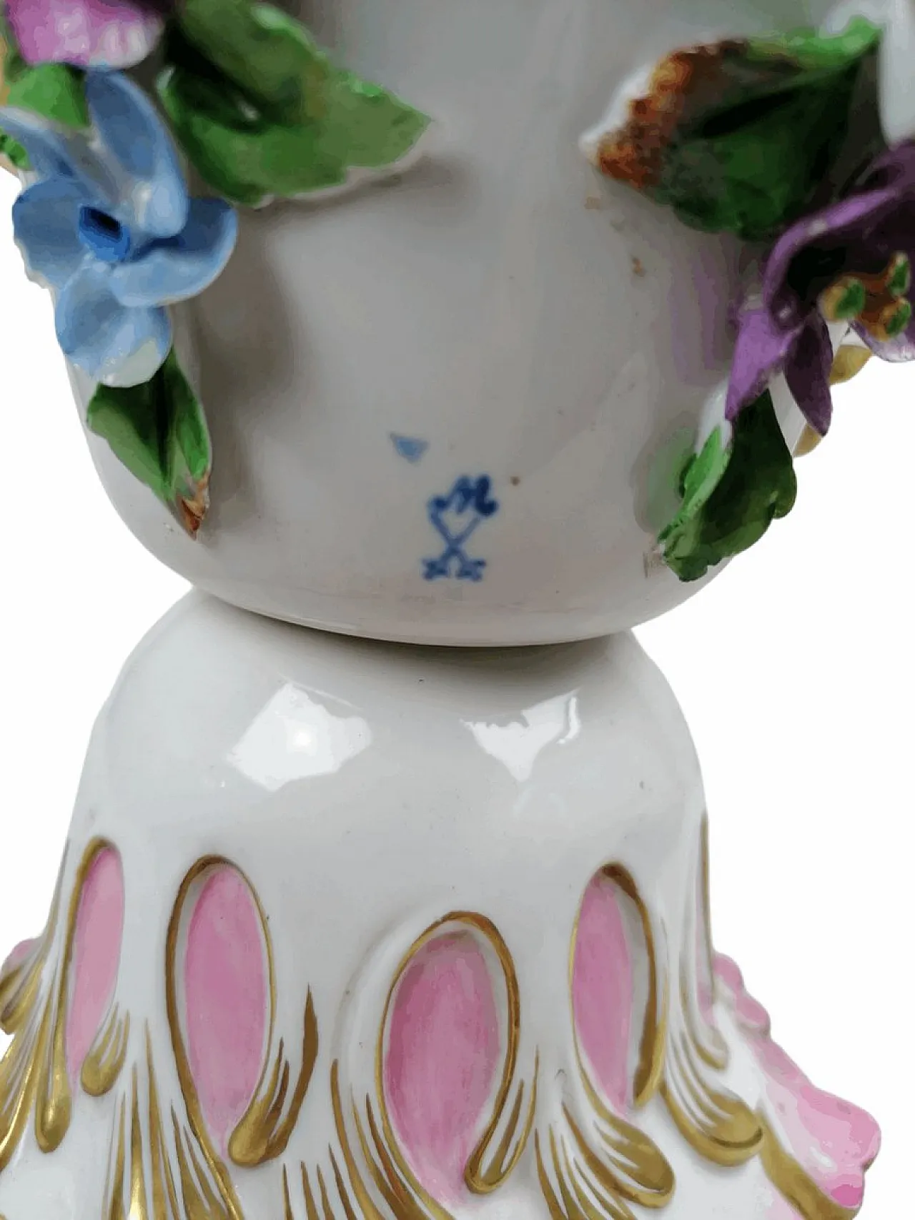 Lampada da tavolo in ceramica di Meissen, XIX secolo 10