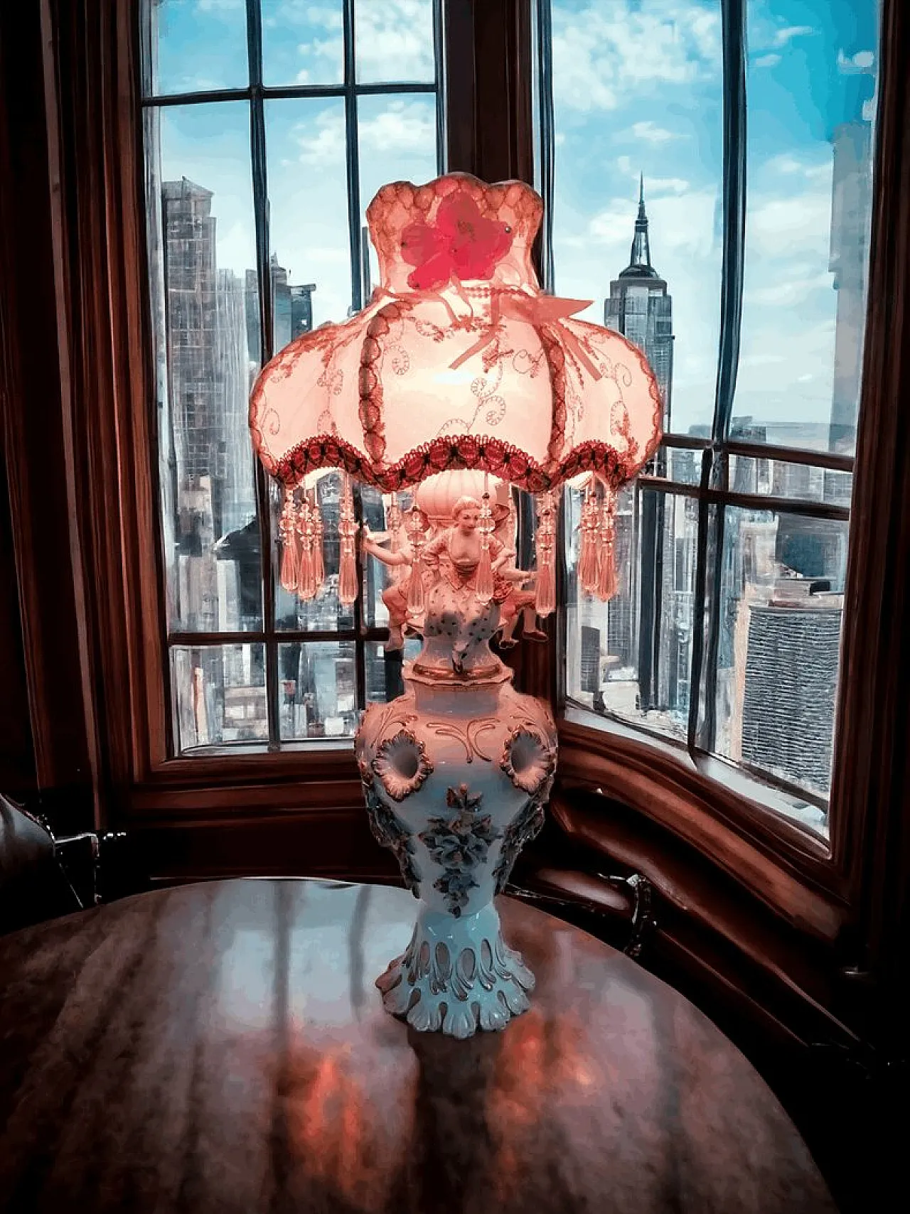 Lampada da tavolo in ceramica di Meissen, XIX secolo 11