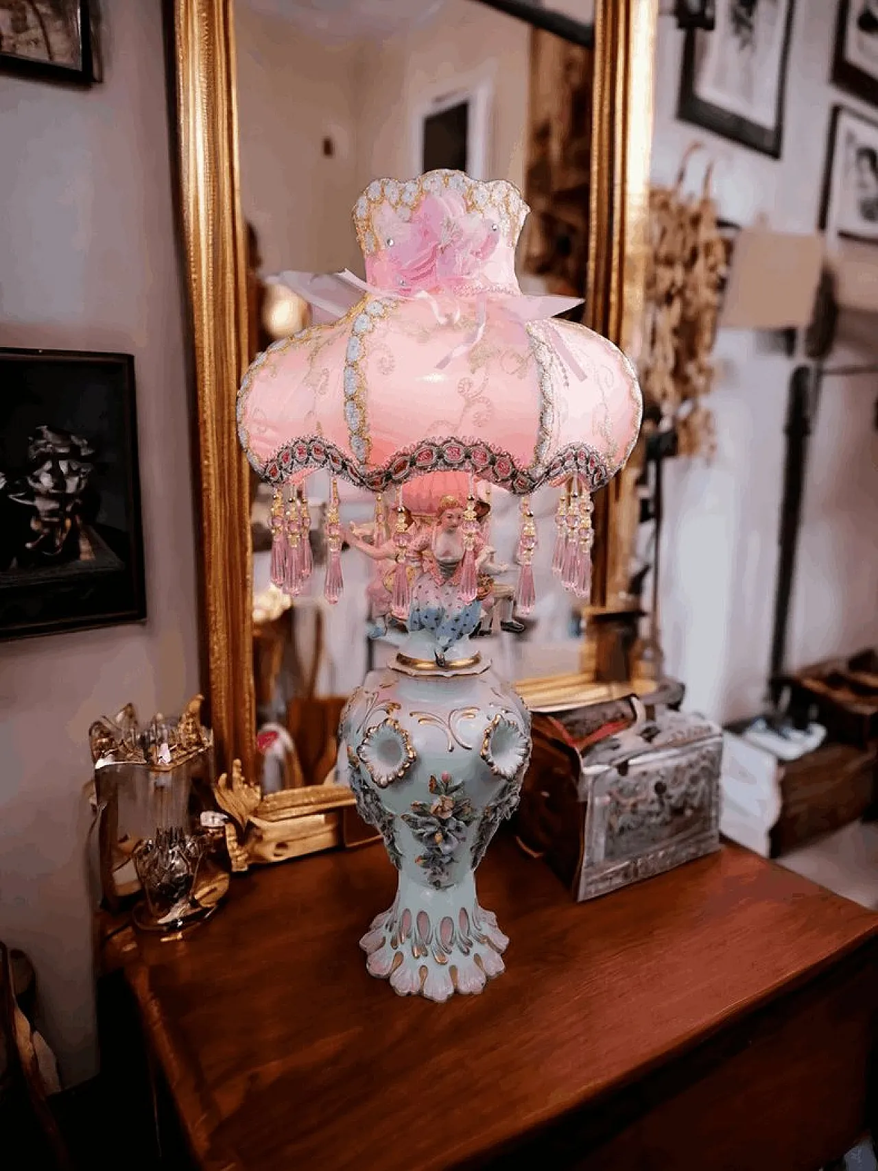 Lampada da tavolo in ceramica di Meissen, XIX secolo 13