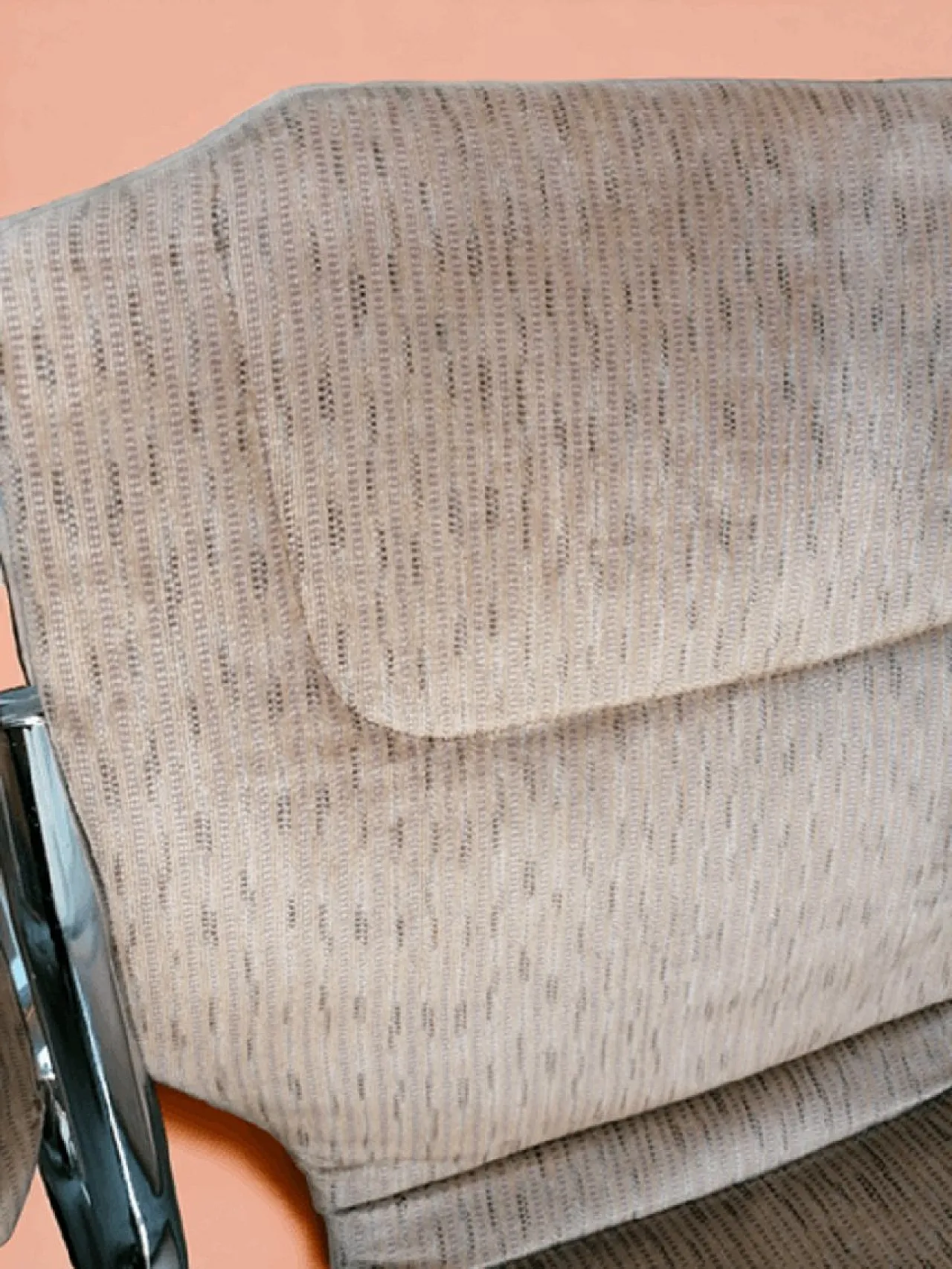 Tavolo e sedie in acciaio con ripiano in vetro di Giotto Stoppino, anni '70, set di 5 4