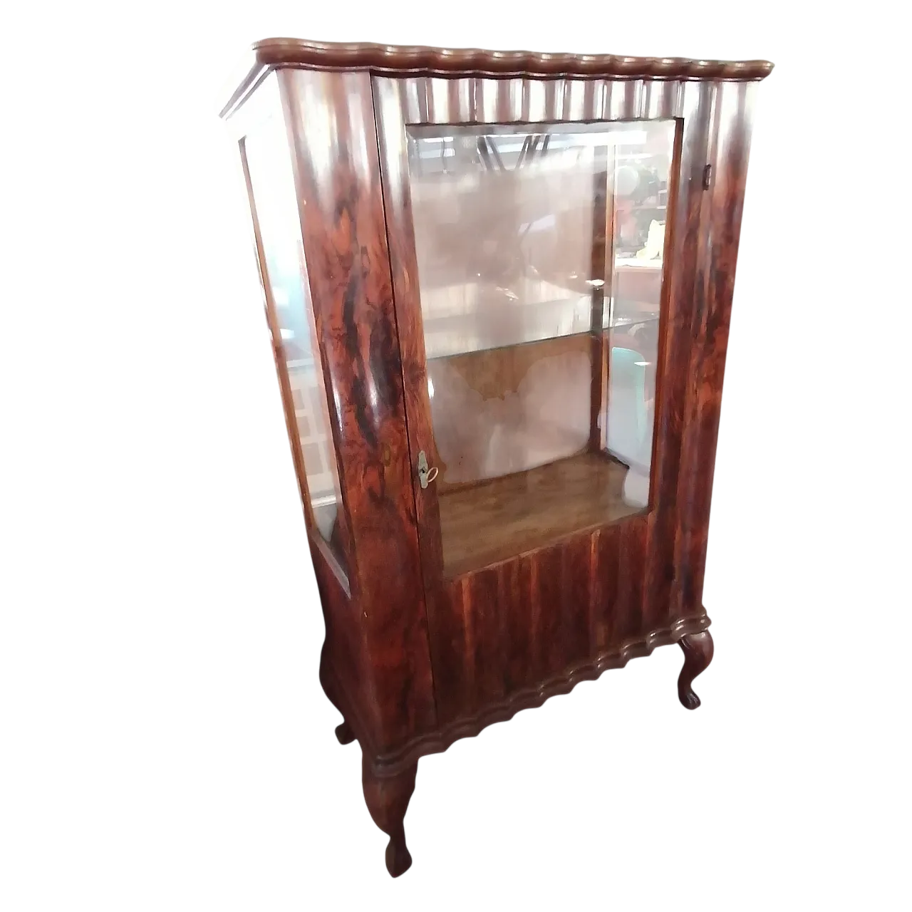 Vetrina Veneziana in Radice di Noce, epoca 1890 11