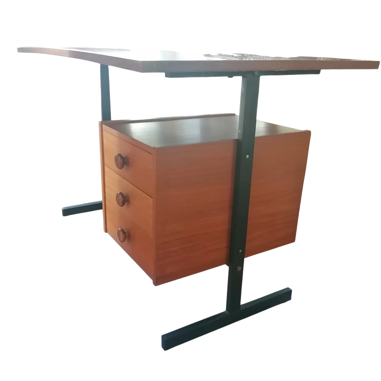 Scrivania in teak, Italia, anni '70 12