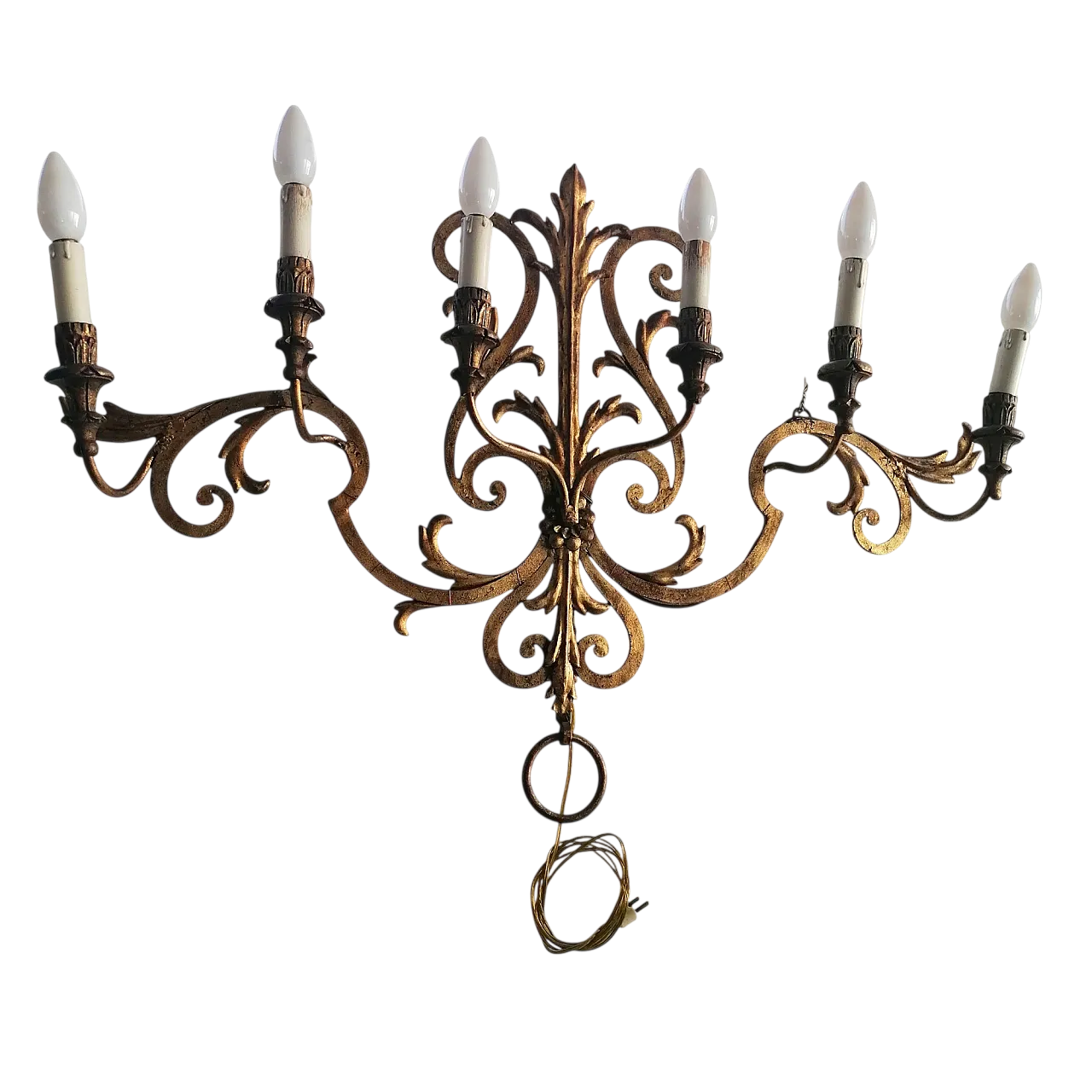 Applique antica in ferro battuto, 1890 circa 7