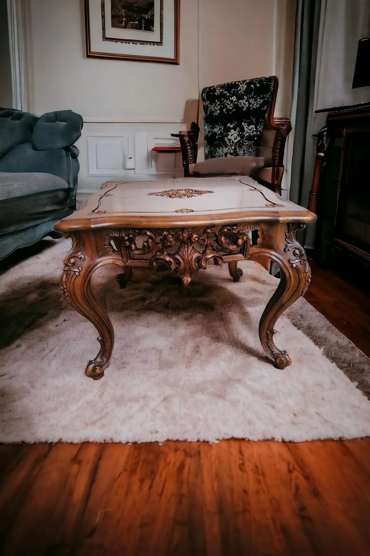 Baroque Carved Coffee Table, 20s 1