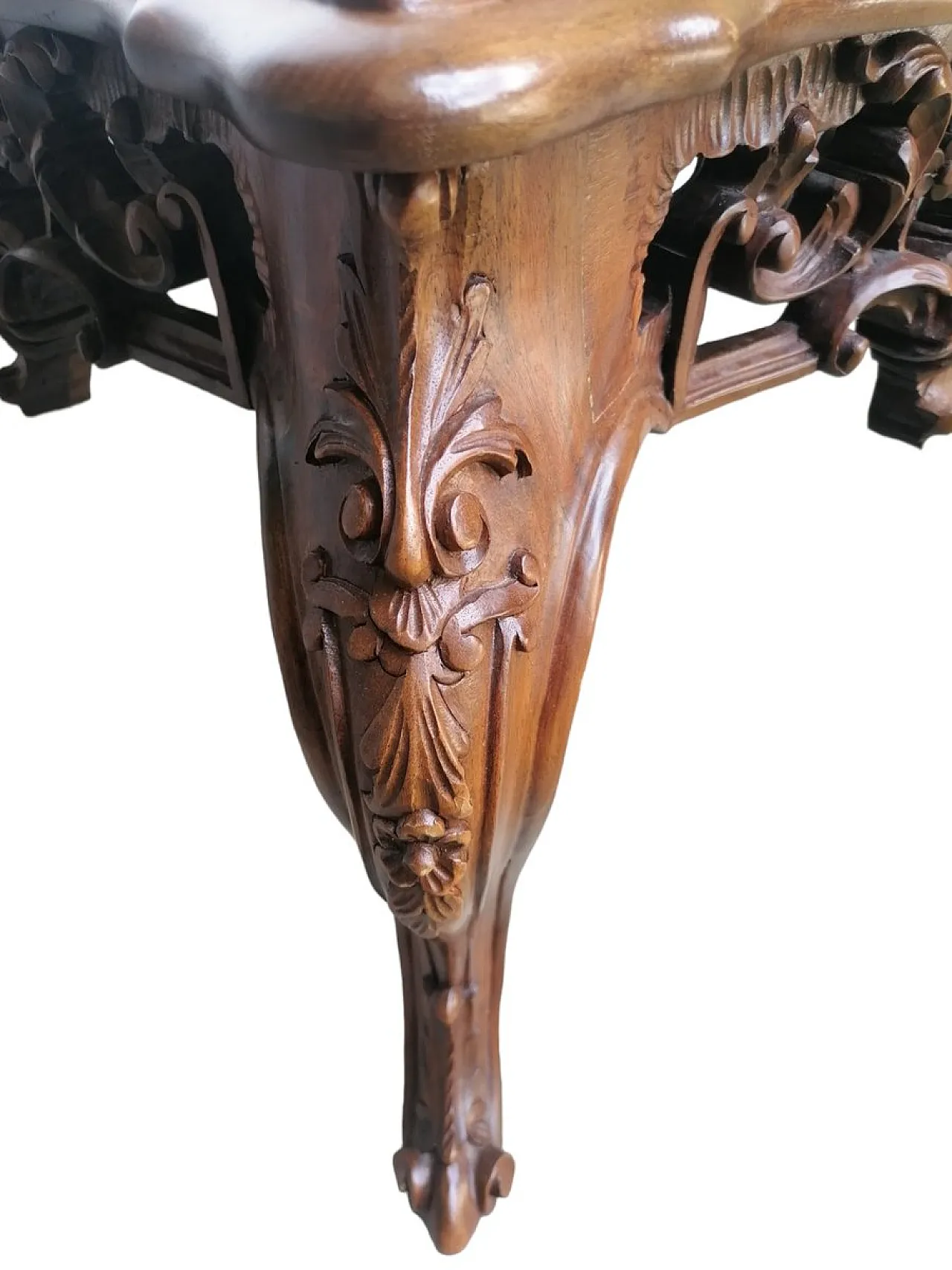 Baroque Carved Coffee Table, 20s 4