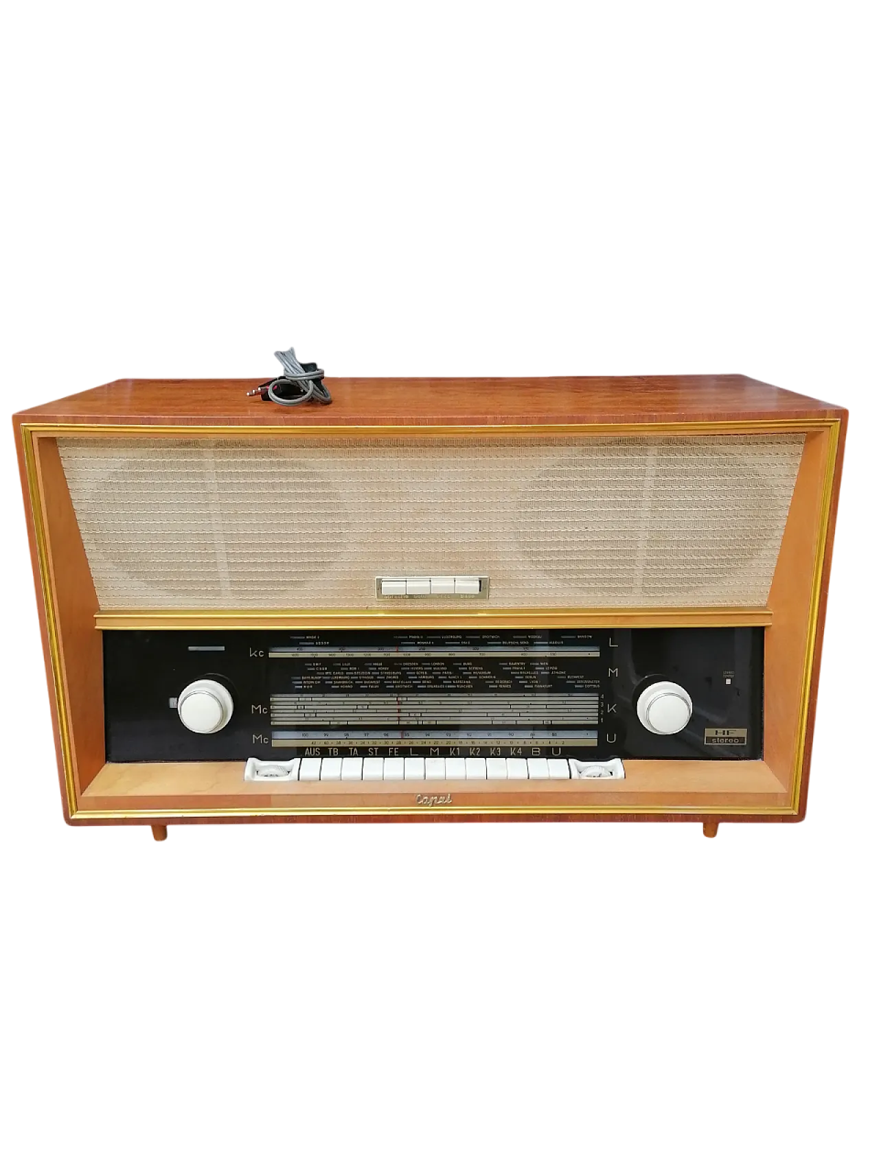 Vintage Capri Model Valve Radio, 1950s 10