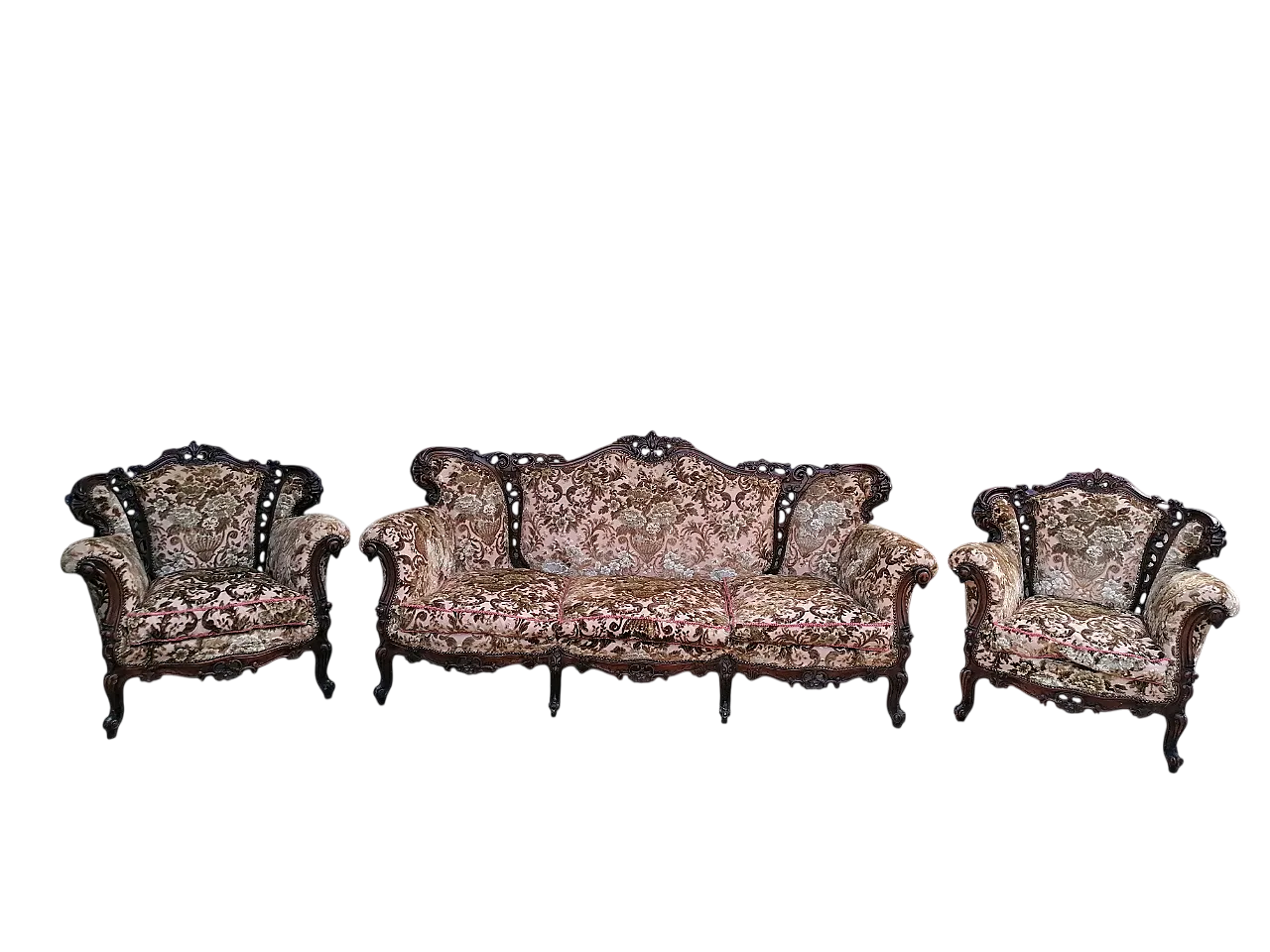 Divano e Poltrone in Stile Barocco Piemontese, anni '50 20