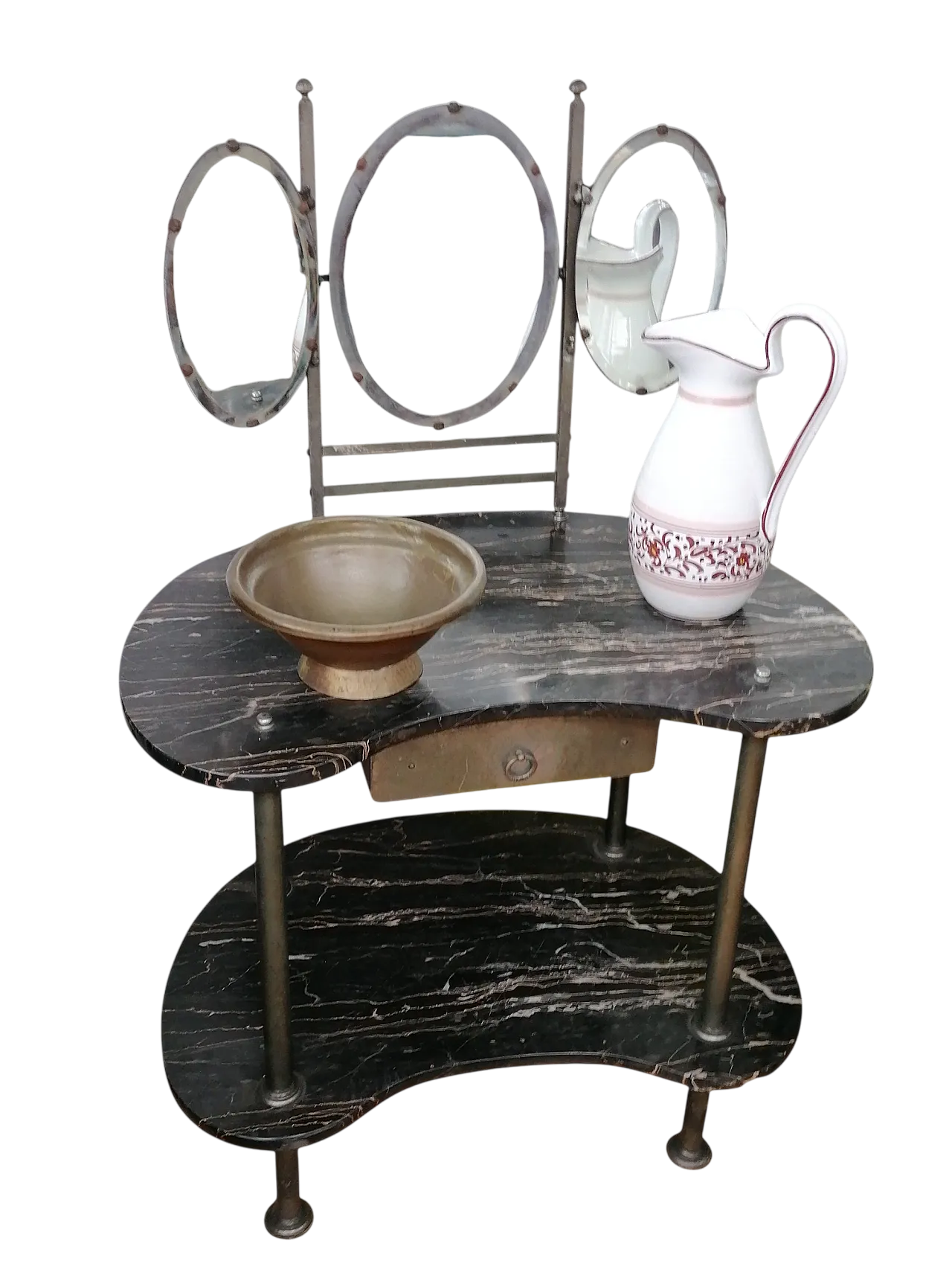 Toeletta Art Nouveau in marmo nero, fine '800 10