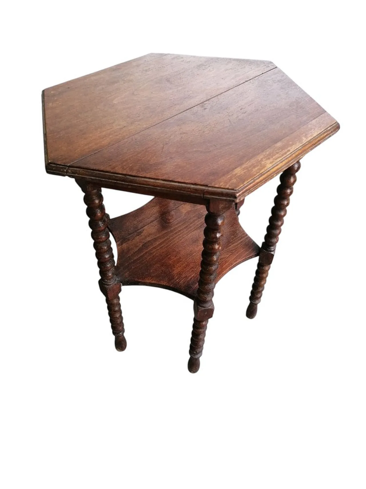 Rustic Hexagonal Wooden Coffee Table 1