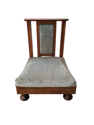 Inginocchiatoio antico in quercia, anni '50