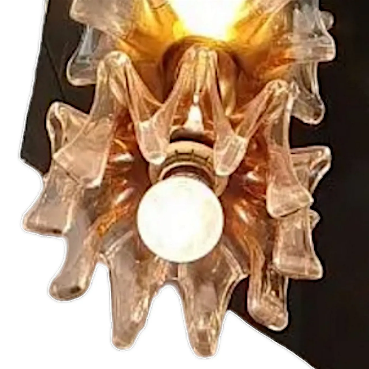 Plafoniera in vetro a specchio di Murano, anni '60 2