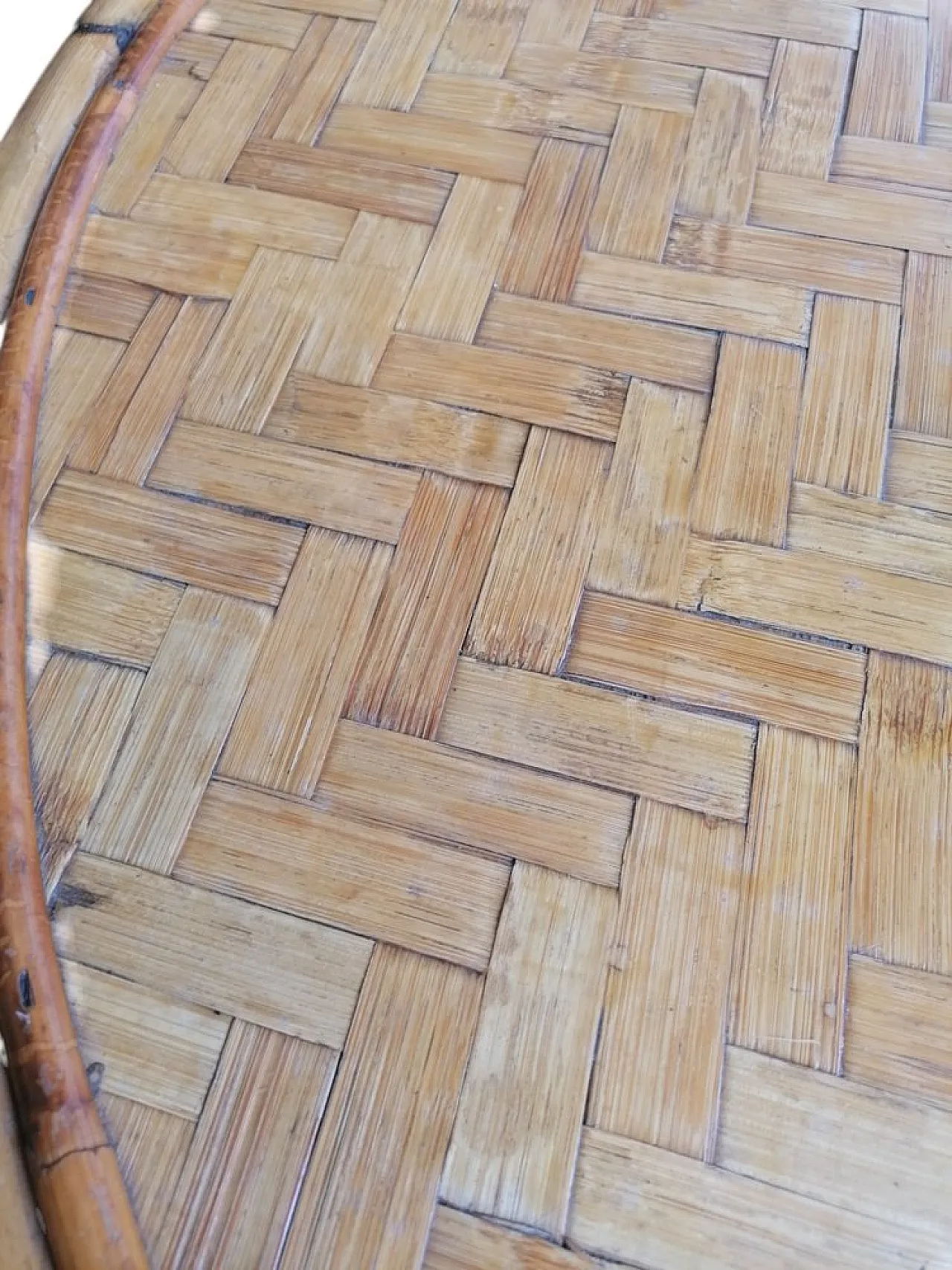 Tavolo da pranzo e 5 sedie in bambù,  anni '80 2