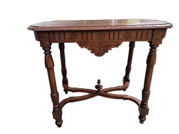 Tavolo rialzato Luigi XVI in legno intagliato, 1890 circa