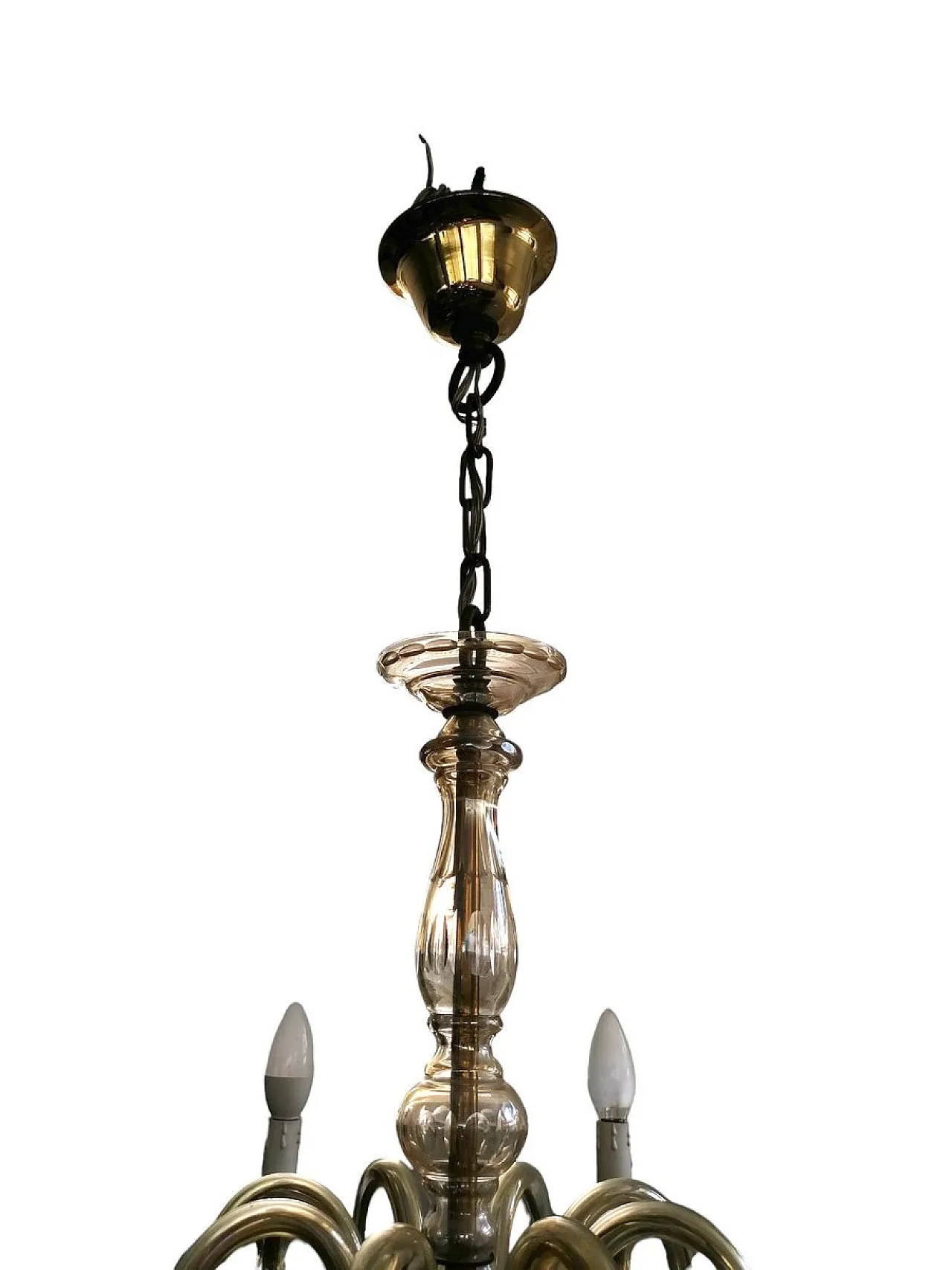 Eight-Light Murano Glass Chandelier, 1960s 2