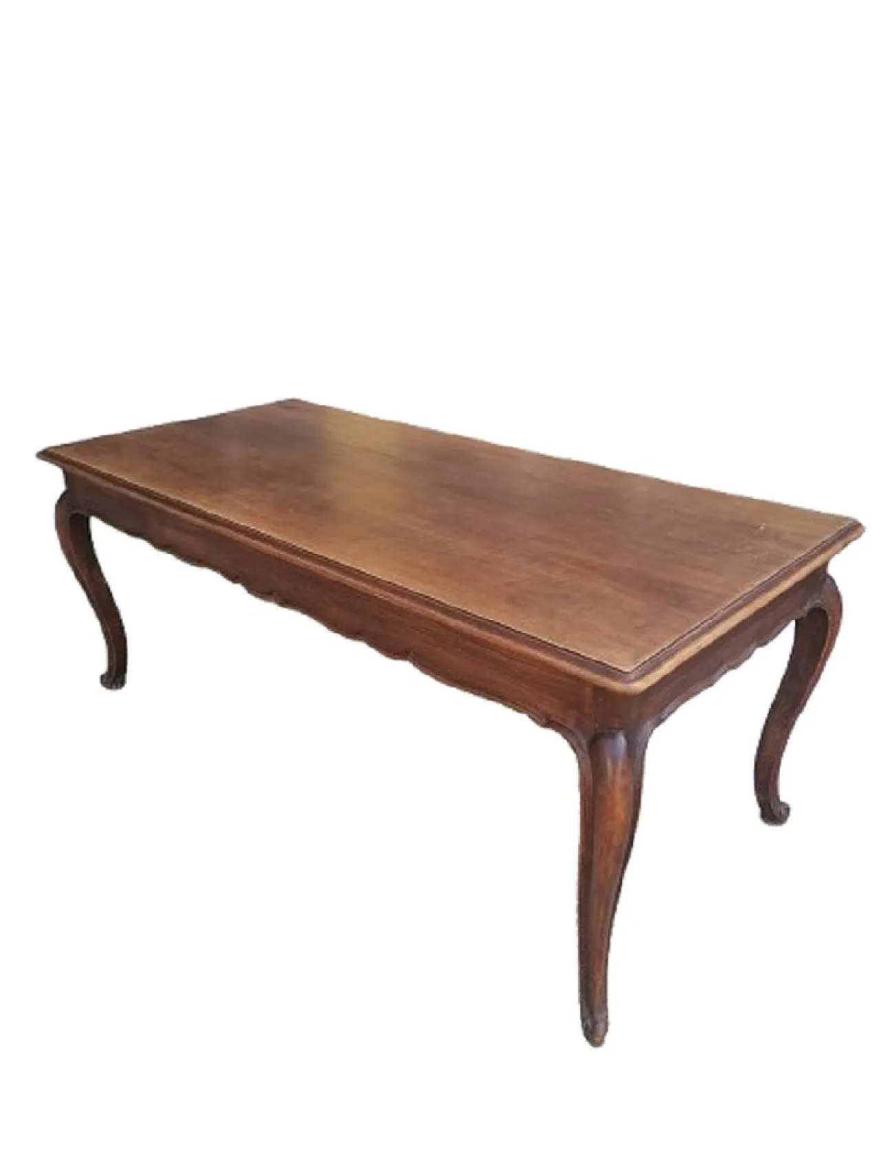 Tavolo allungabile in Stile Barocco Piemontese in Noce, primo '900 1