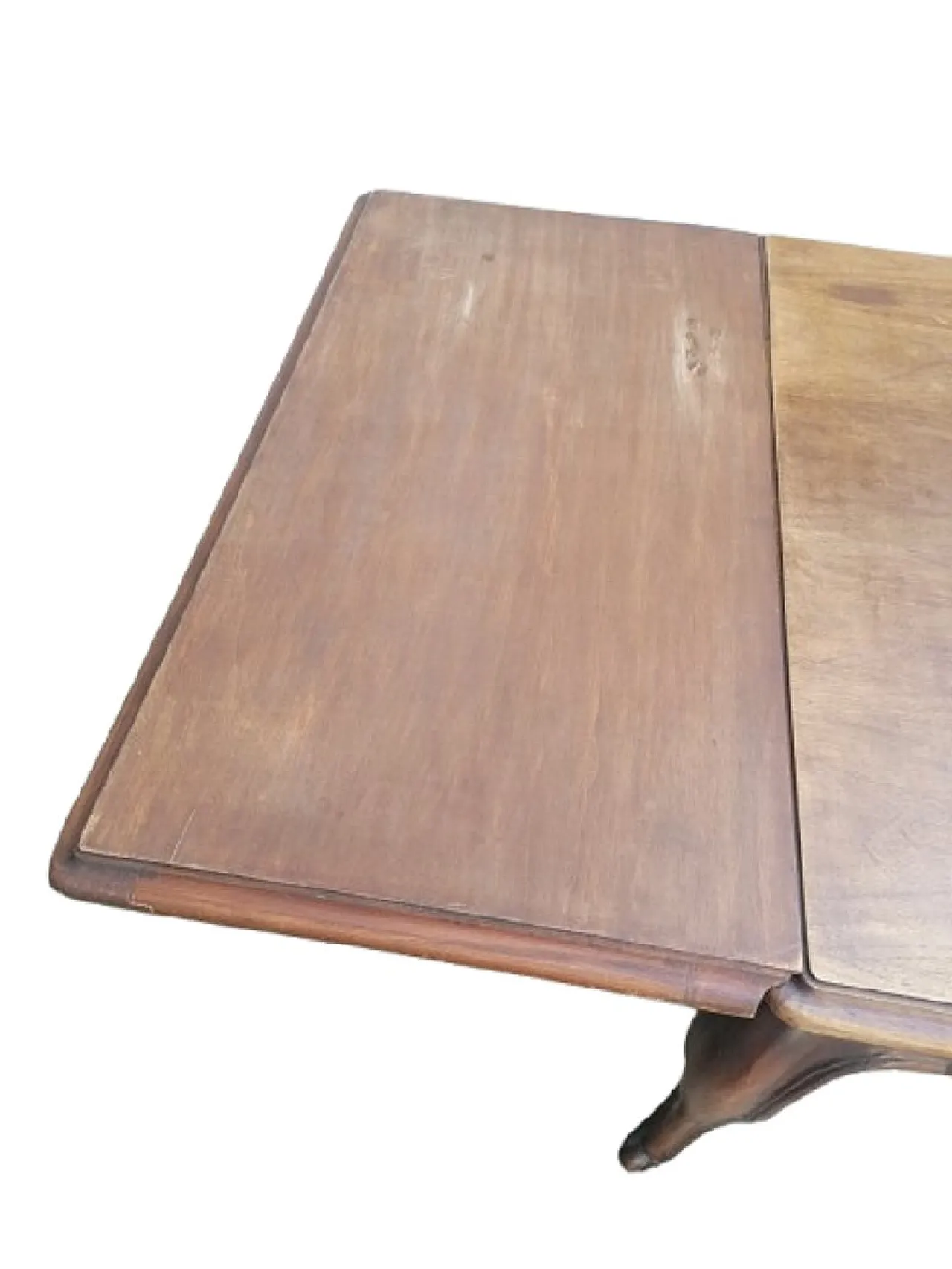 Tavolo allungabile in Stile Barocco Piemontese in Noce, primo '900 4