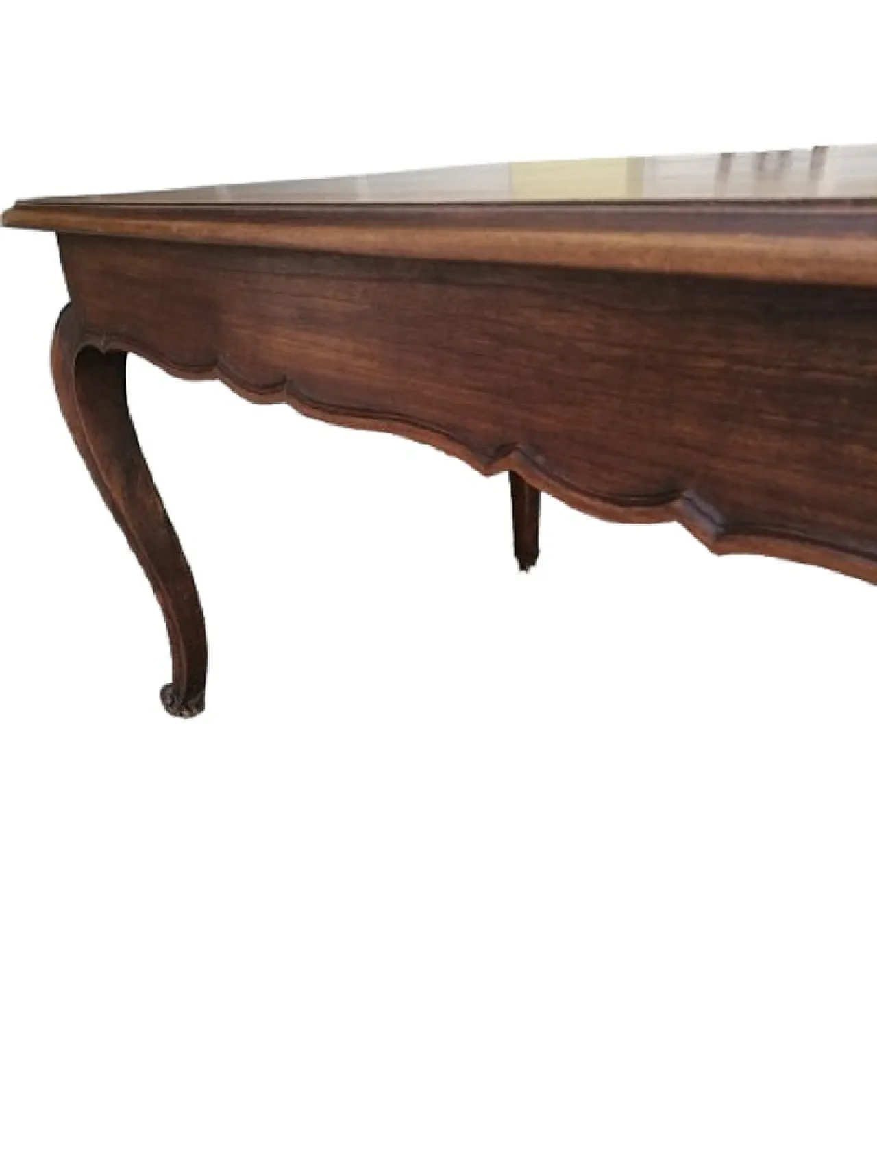 Tavolo allungabile in Stile Barocco Piemontese in Noce, primo '900 6