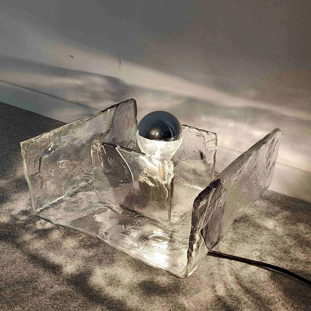 Murano glass lamp produced by Mazzega, Italy, 1970s 2