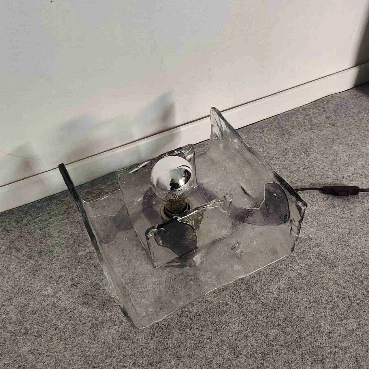 Murano glass lamp produced by Mazzega, Italy, 1970s 3